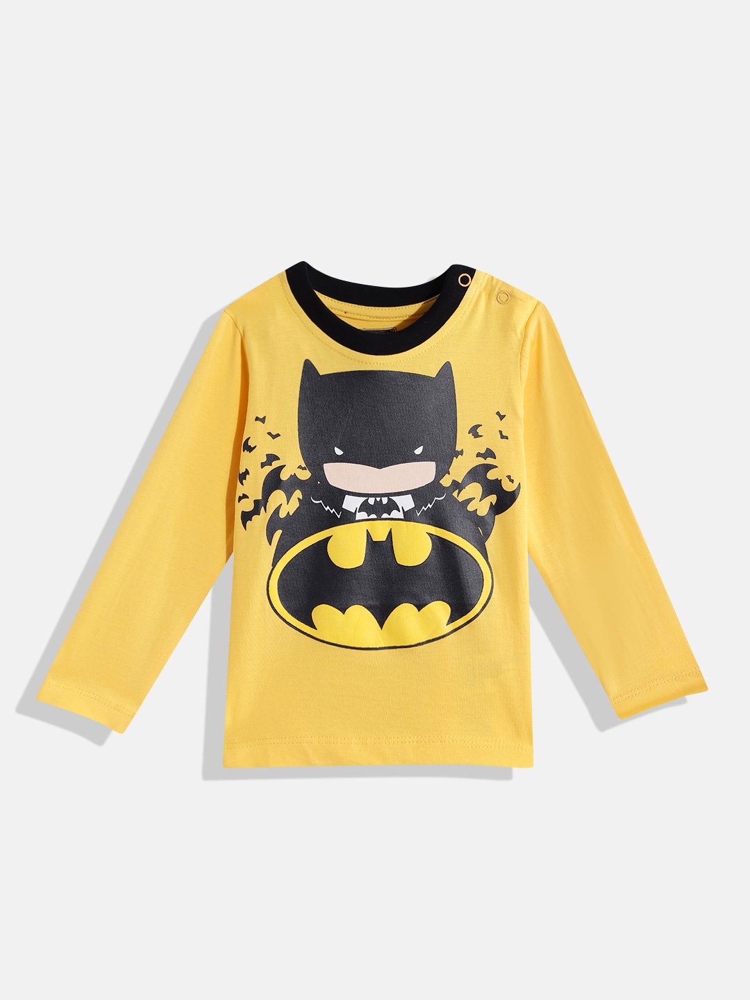 

Eteenz Boys Cotton Batman & Typography Printed T-shirt, Yellow