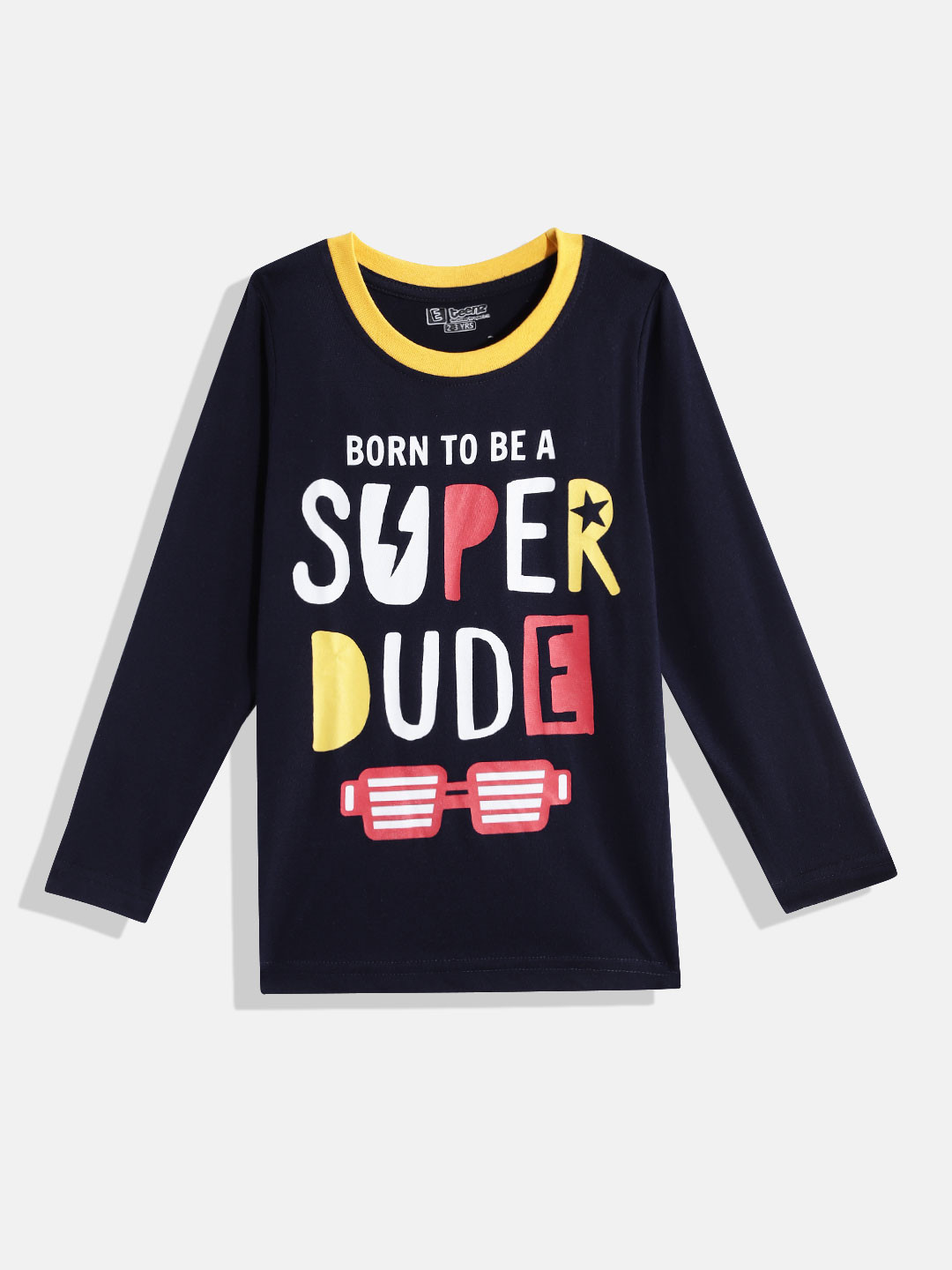 

Eteenz Boys Cotton Typography Printed T-shirt, Navy blue