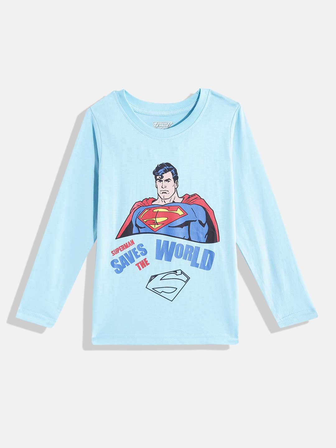 

Eteenz Boys Cotton Superman & Typography Printed T-shirt, Blue