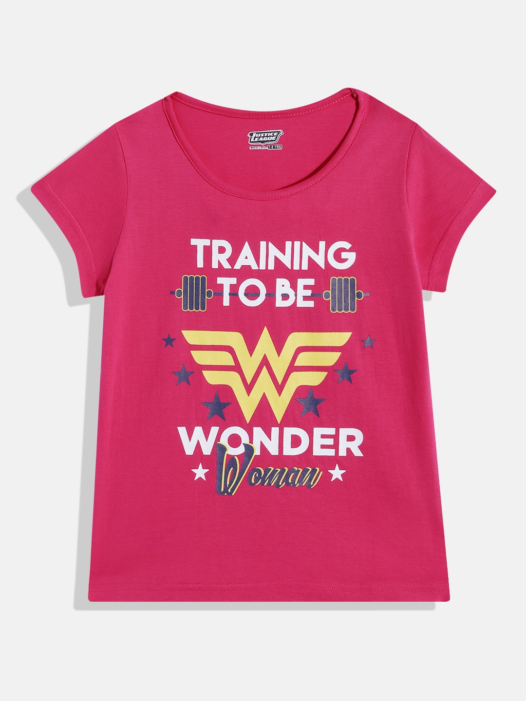 

Eteenz Girls Premium Cotton Wonder Woman Printed T-shirt, Fuchsia