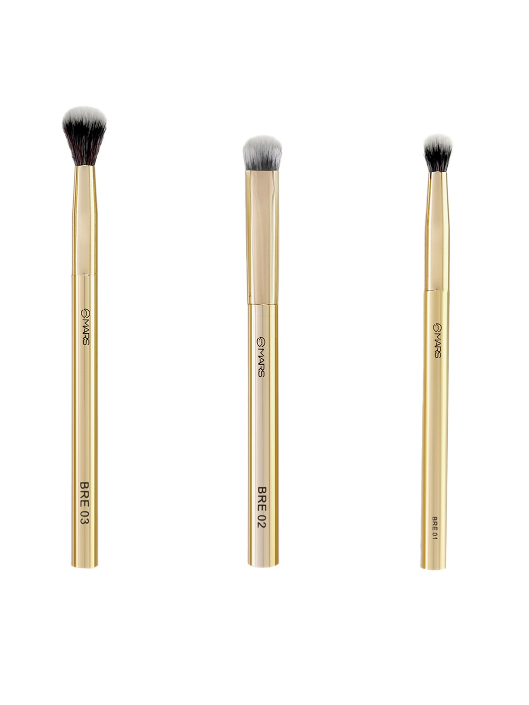 

MARS Pack Of 3 Eye Shadow Make up Brush, Gold