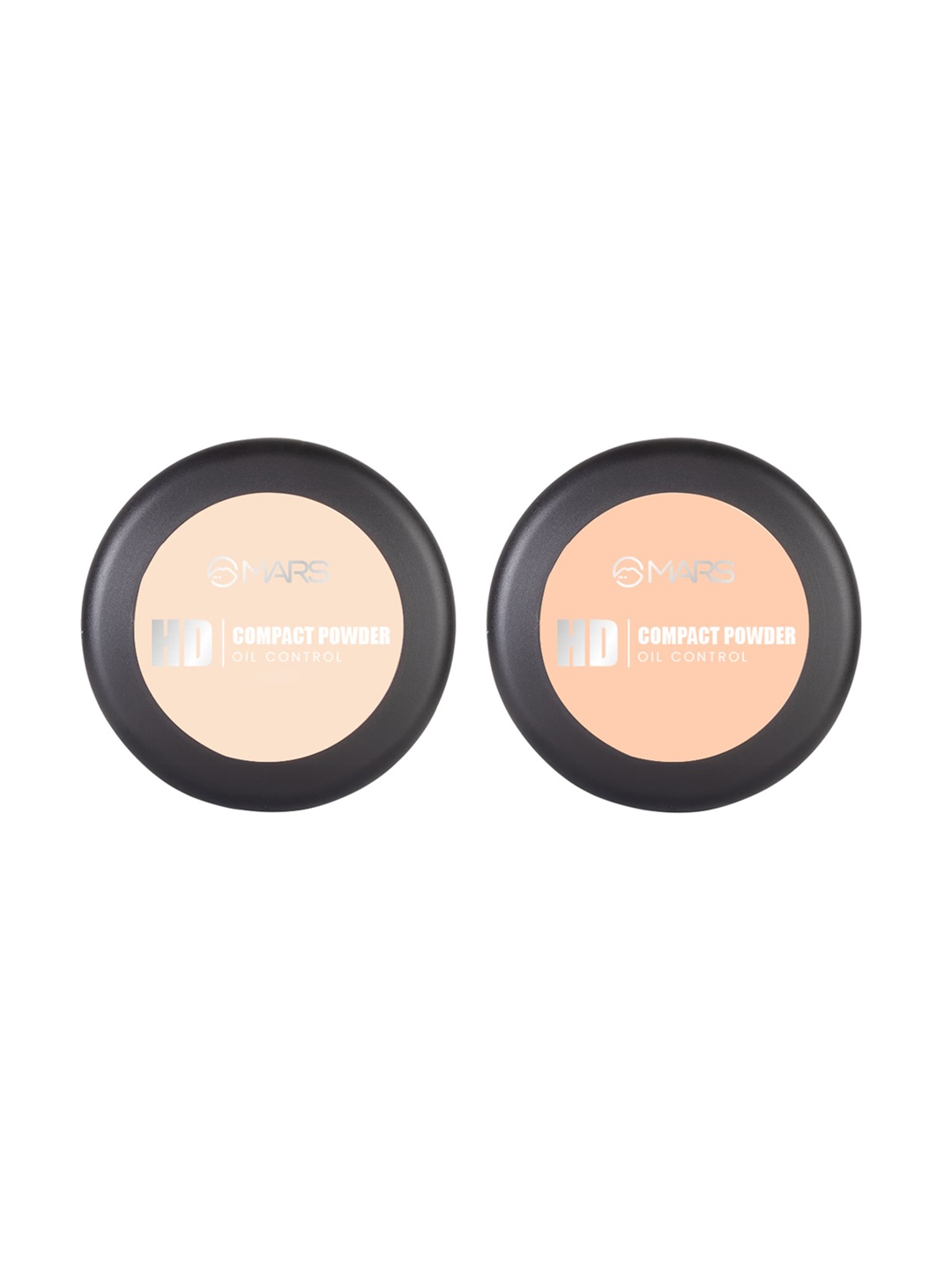 

MARS Set Of 2 Ultra Fine Matte HD Oil Control Compact Powdes-8 gm-Vanila 06-Brown Sugar-04, Pink