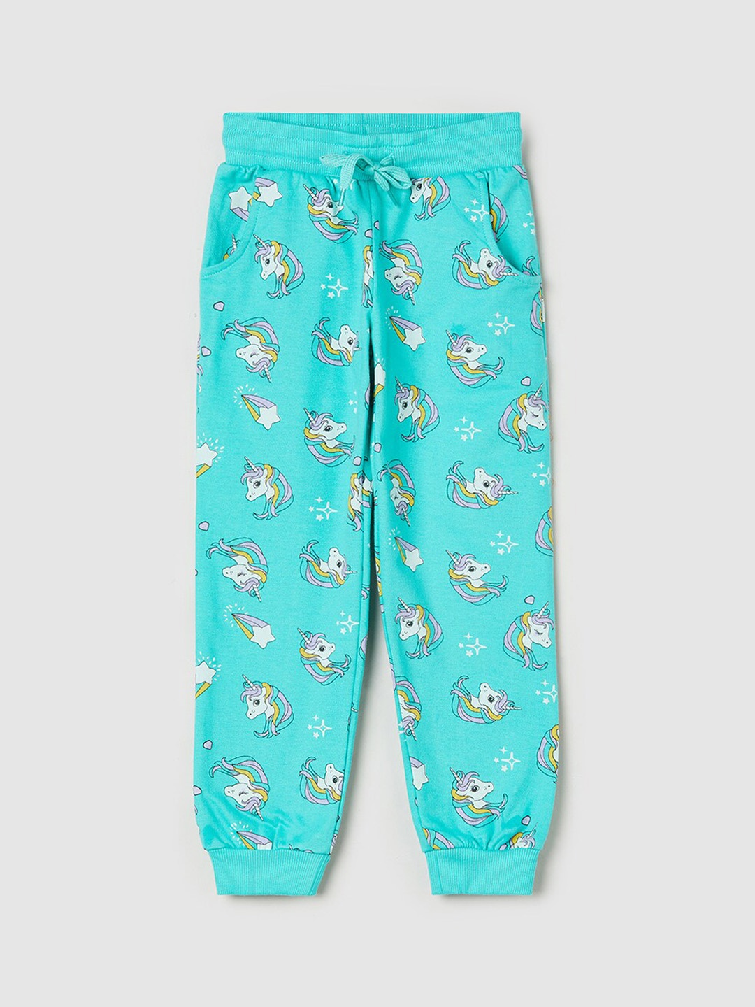 

max Girls Mid-Rise Cotton Joggers, Green