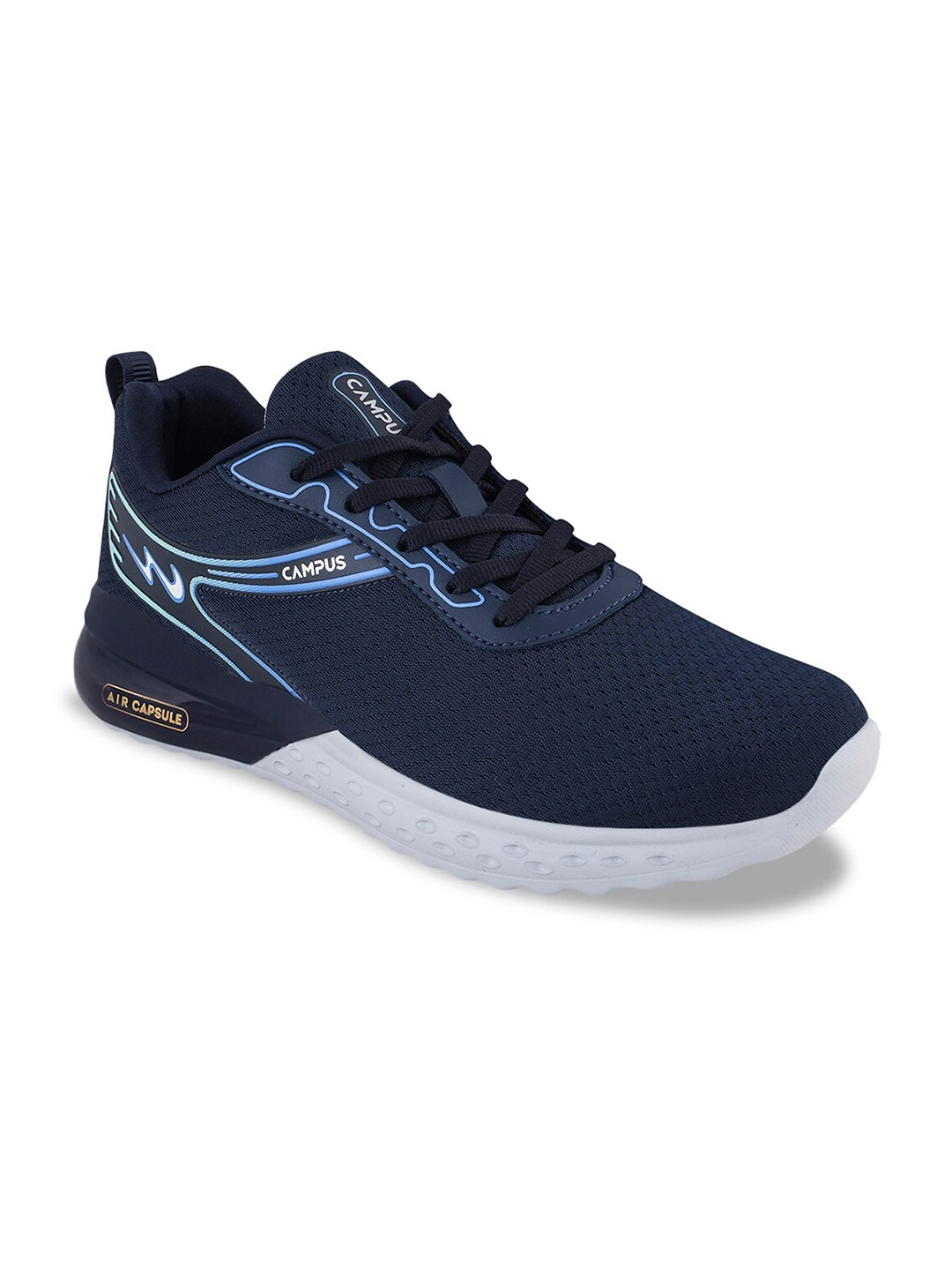 

Campus Men Mesh Running Shoes, Navy blue