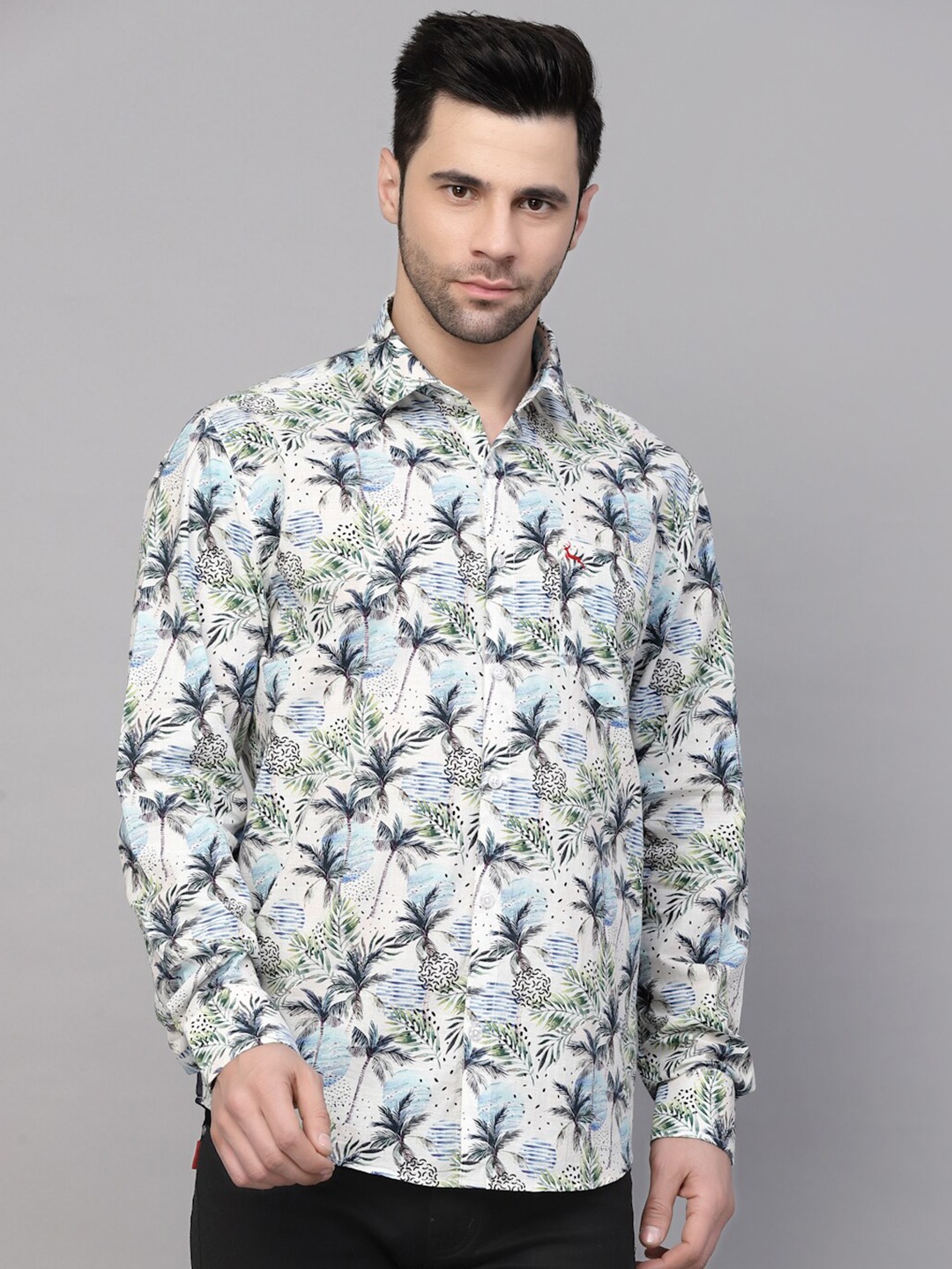 

VALBONE Printed Original Floral Opaque Casual Shirt, White