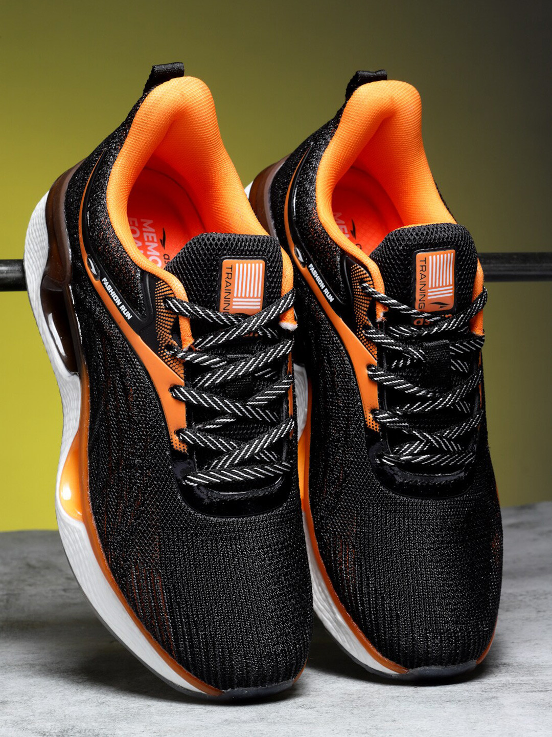 

ASIAN Men Memory Foam Running Shoes, Black
