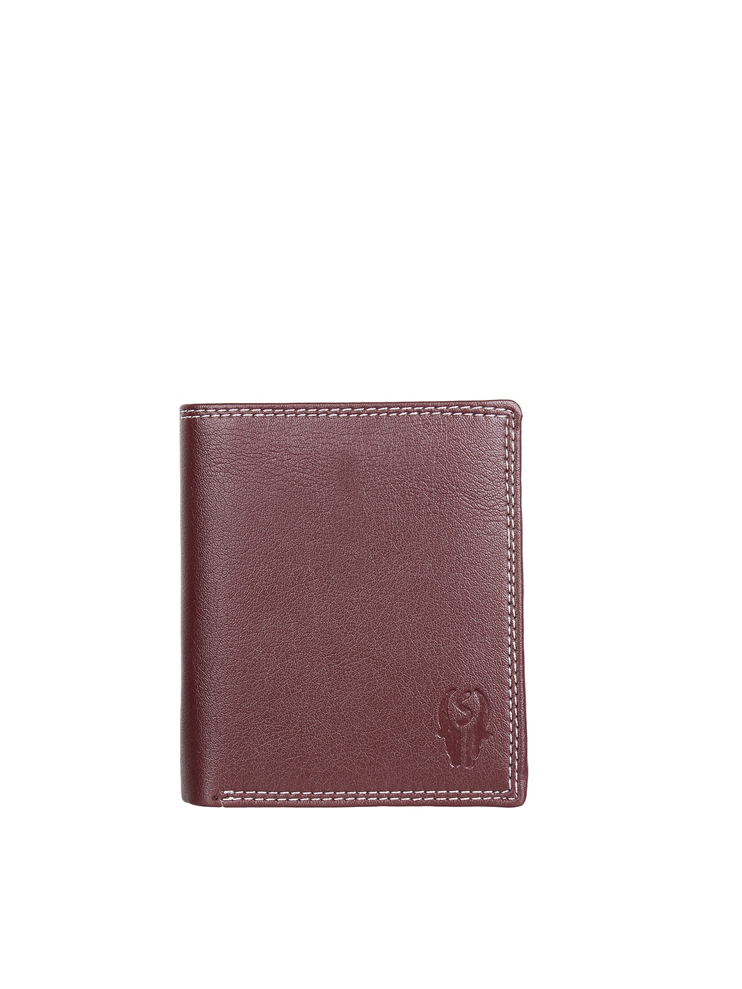 

SAMTROH Men PU Two Fold Wallet, Brown