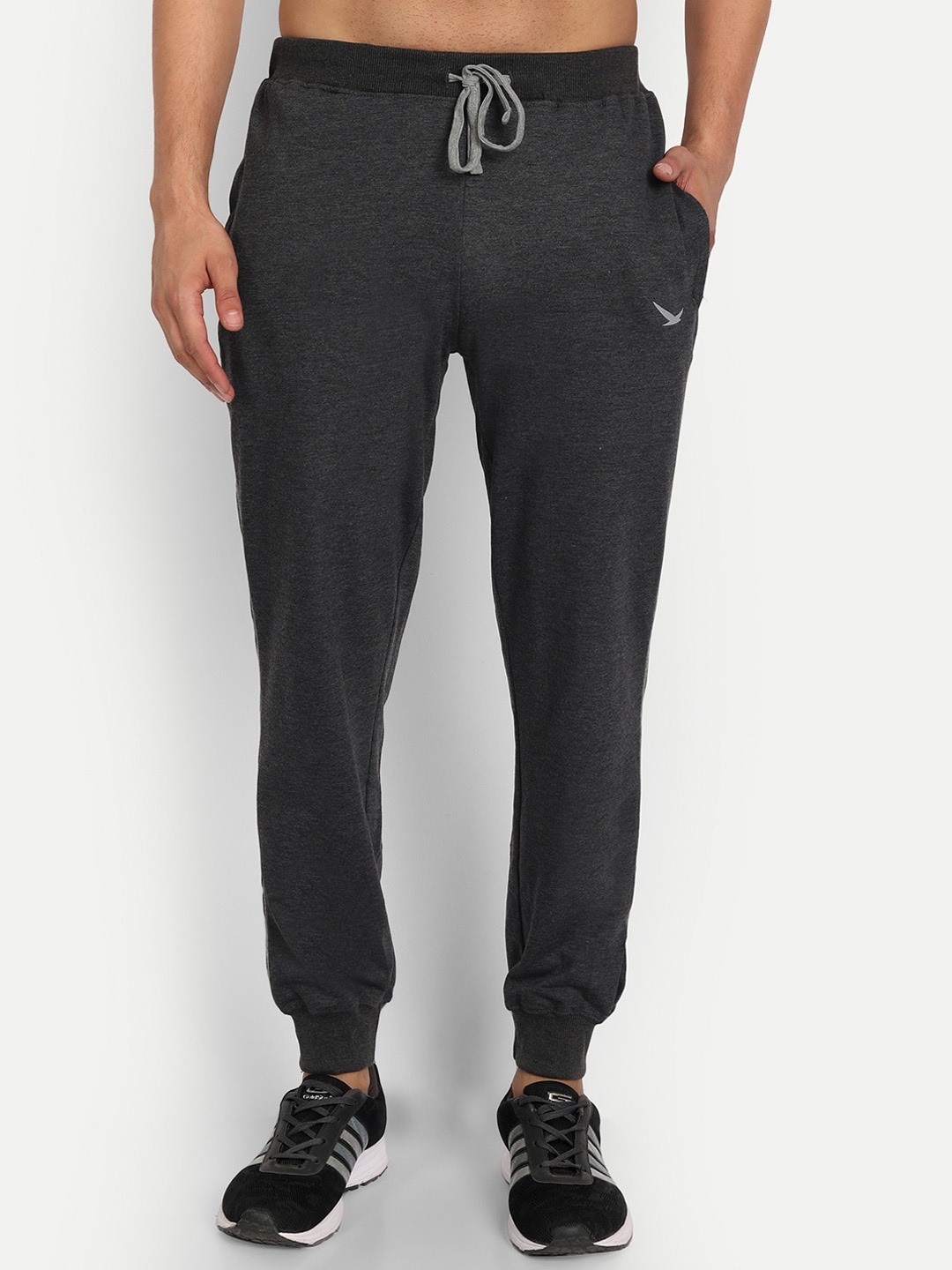 

HiFlyers Men Mid-Rise Slim Fit Track Pants, Charcoal