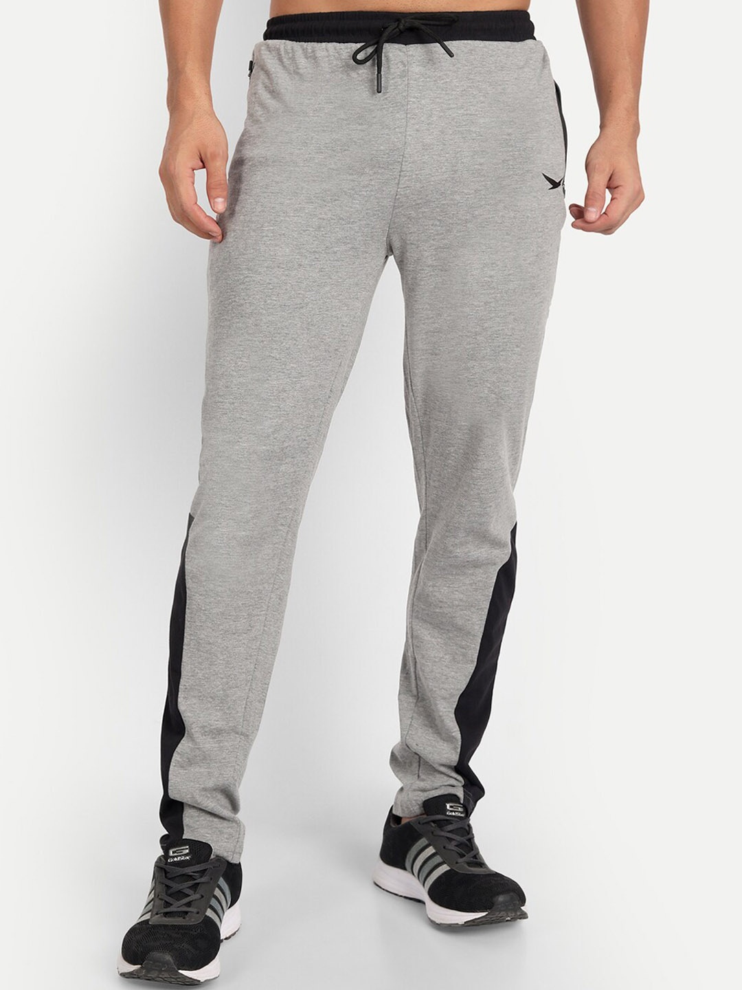 

HiFlyers Men Mid-Rise Cotton Regular-Fit Track Pants, Grey melange