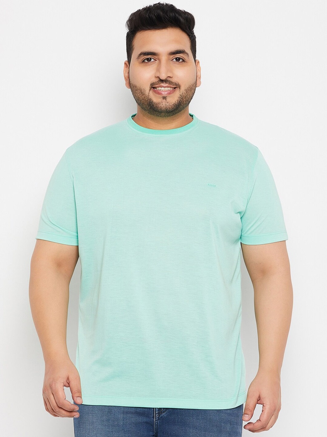 

Adobe Round Neck Short Sleeves T-Shirt, Sea green