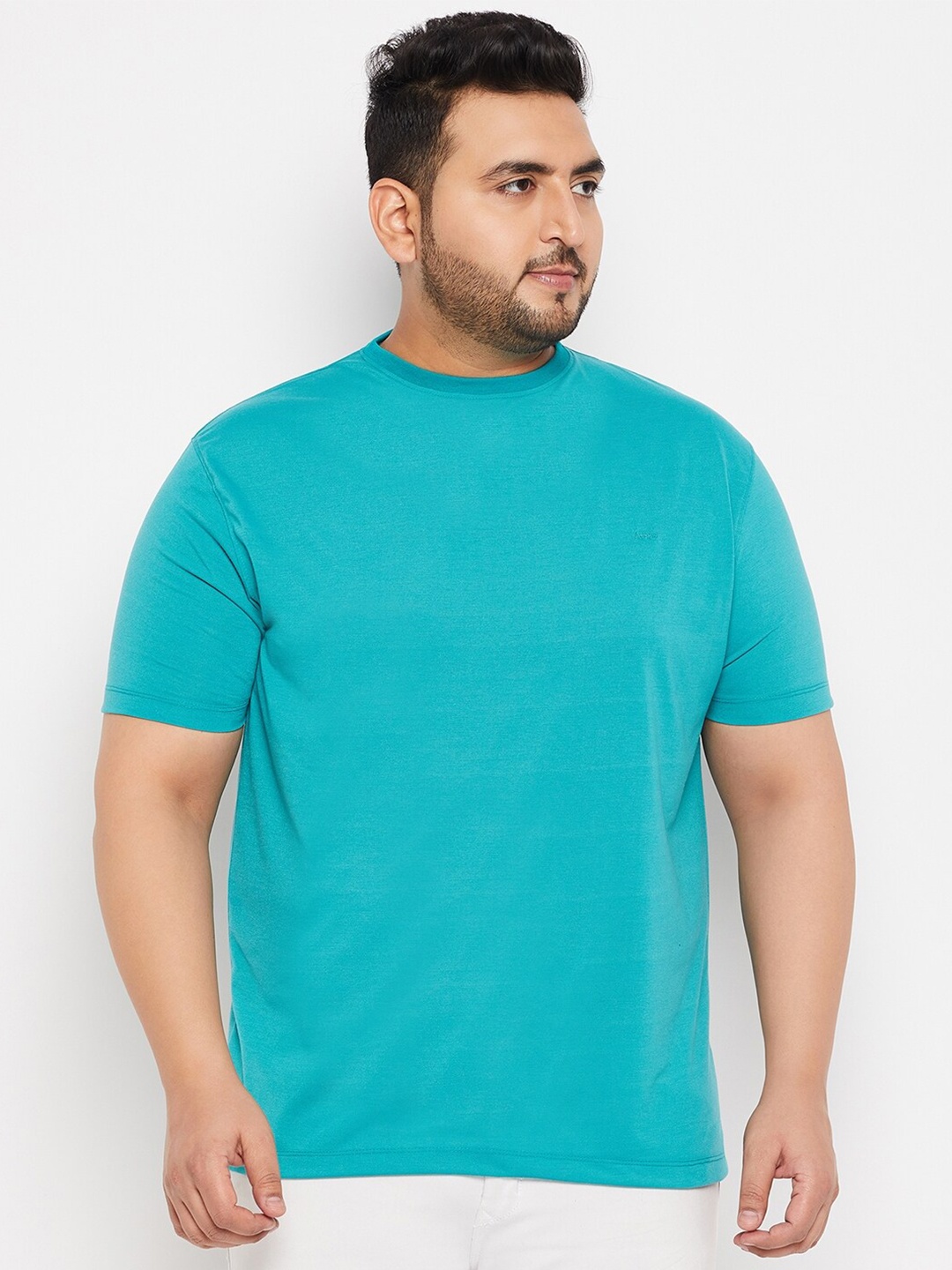 

Adobe Round Neck Short Sleeves T-Shirt, Turquoise blue