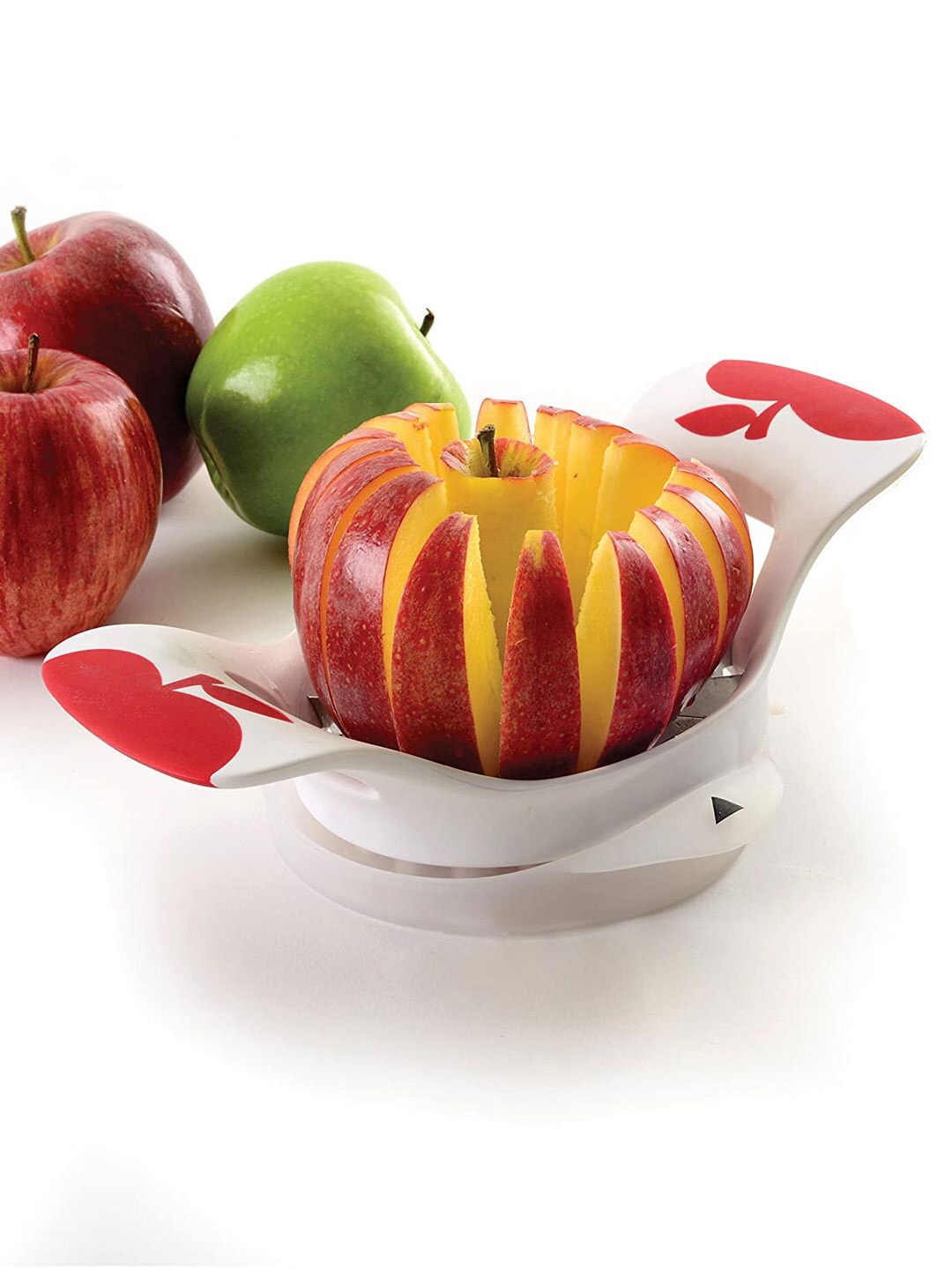 

THEDECORKART White Fruit Wedger with Push Plate