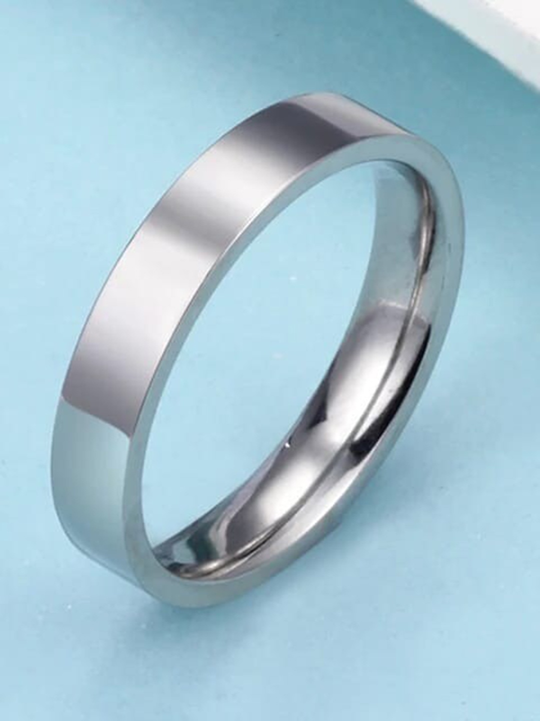 

VIEN His & Her Set of 2 Silver-Plated Matching Rings