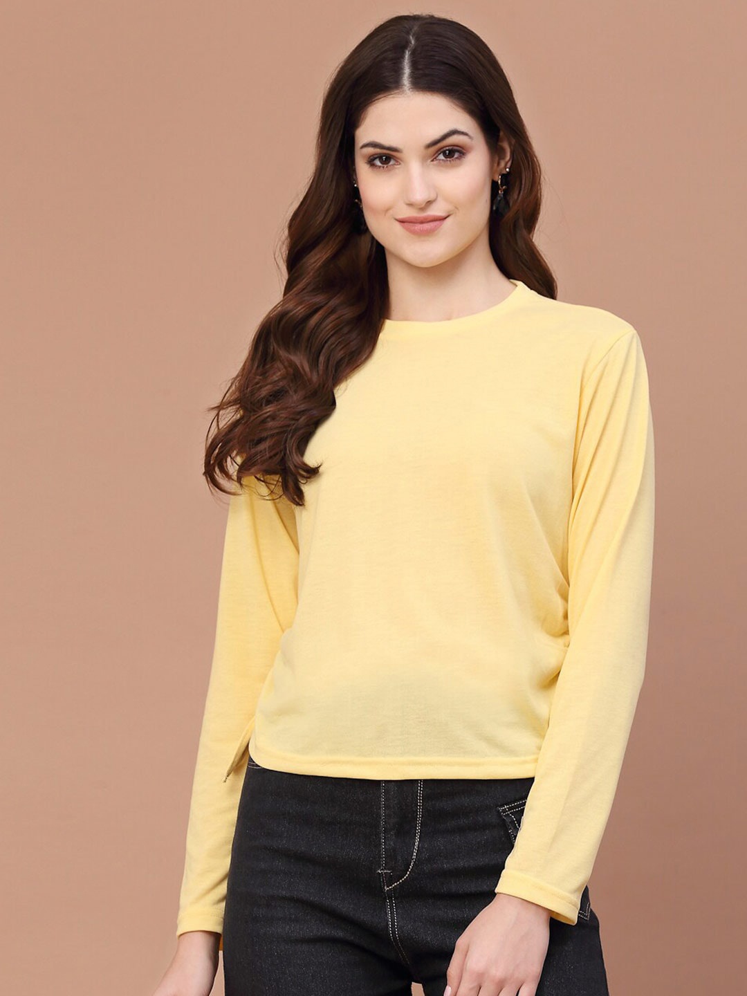 

BAESD Regular-Fit Cotton T-shirt, Yellow