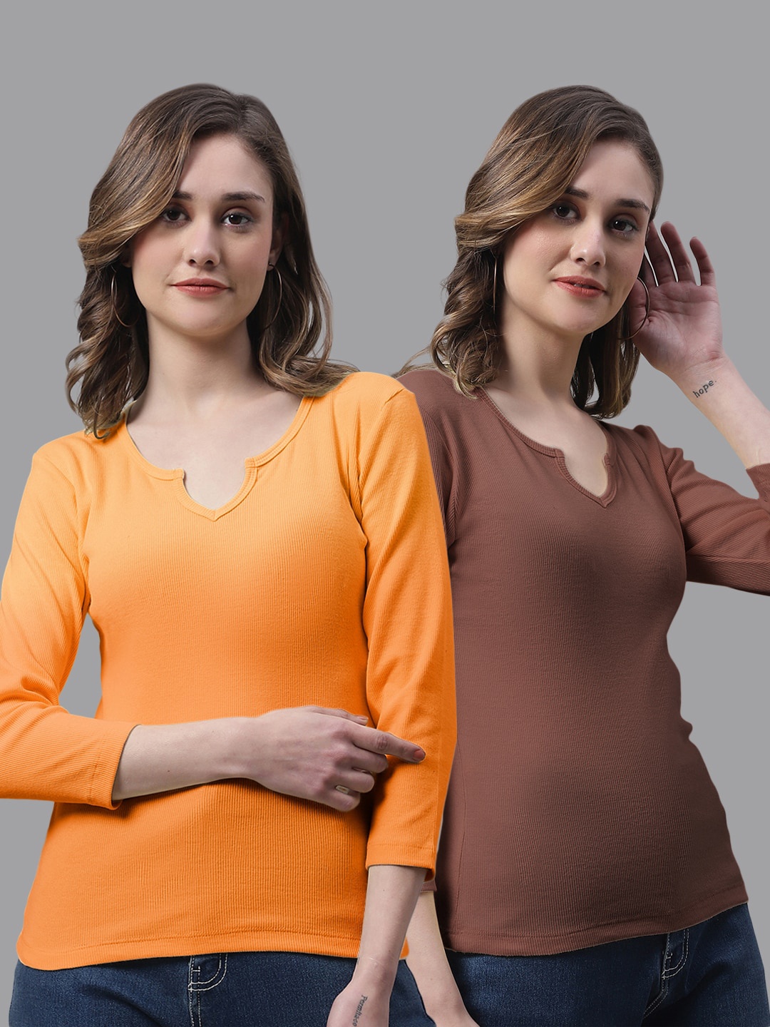 

FBAR Pack Of 2 Cotton Top, Orange
