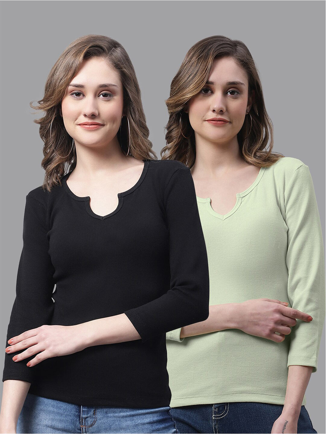 

FBAR Pack Of 2 Cotton Top, Black