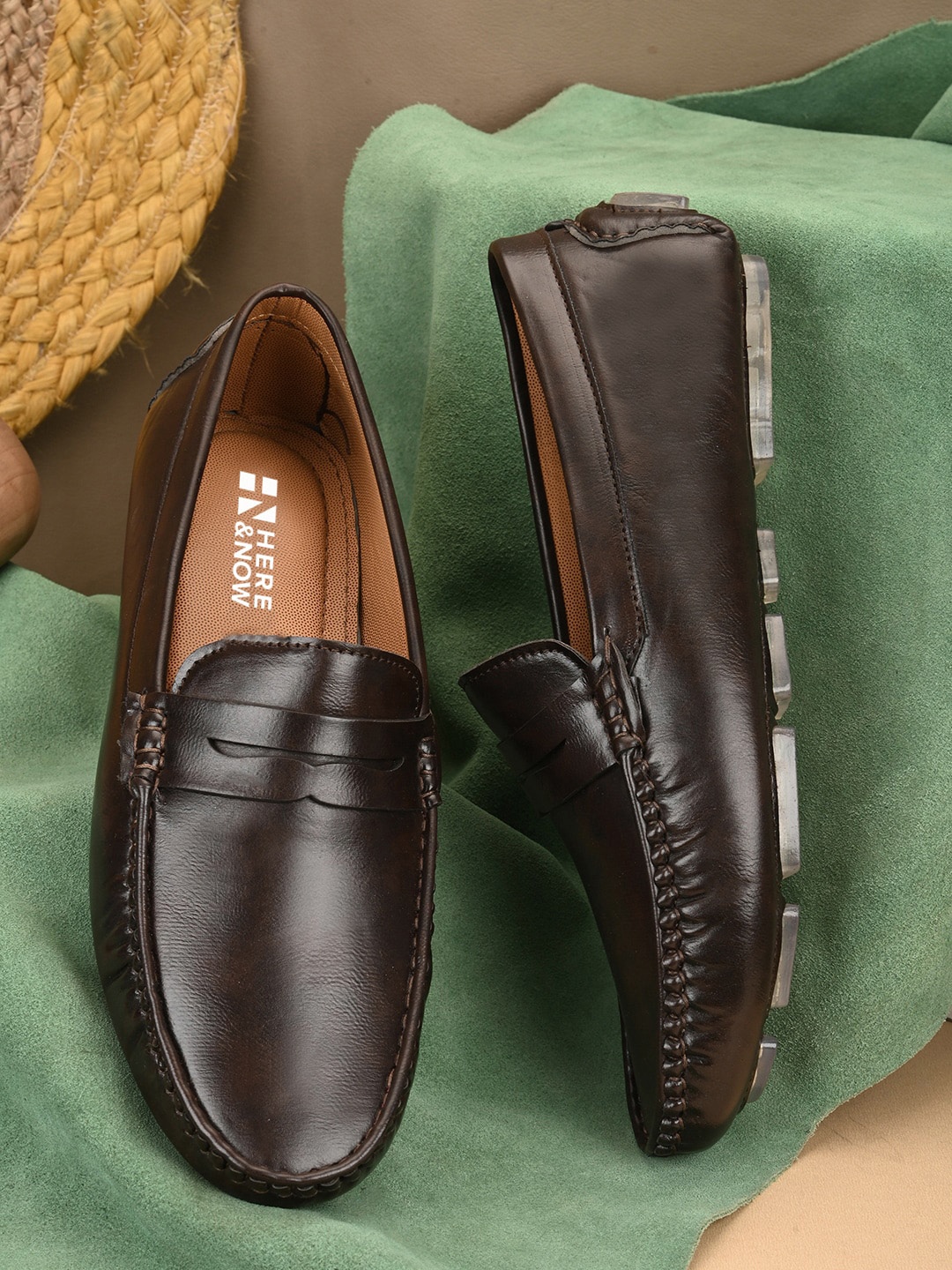

HERE&NOW Men Brown Lightweight Loafers