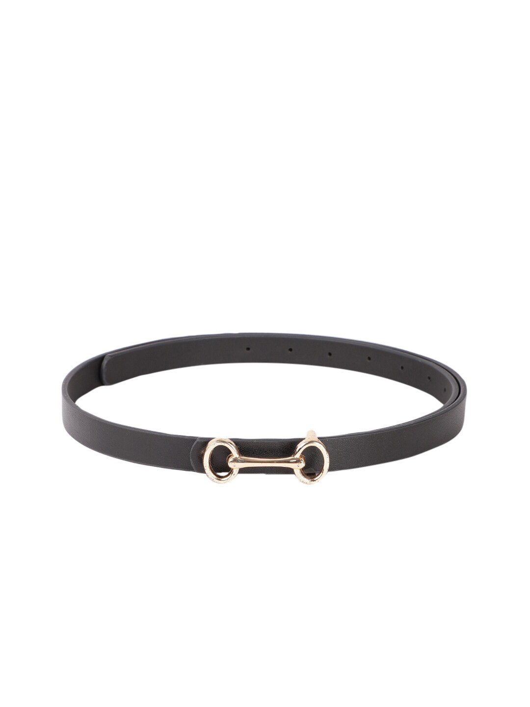 

CRUSSET Girls Textured Casual Belt with Push Pin Closure, Black