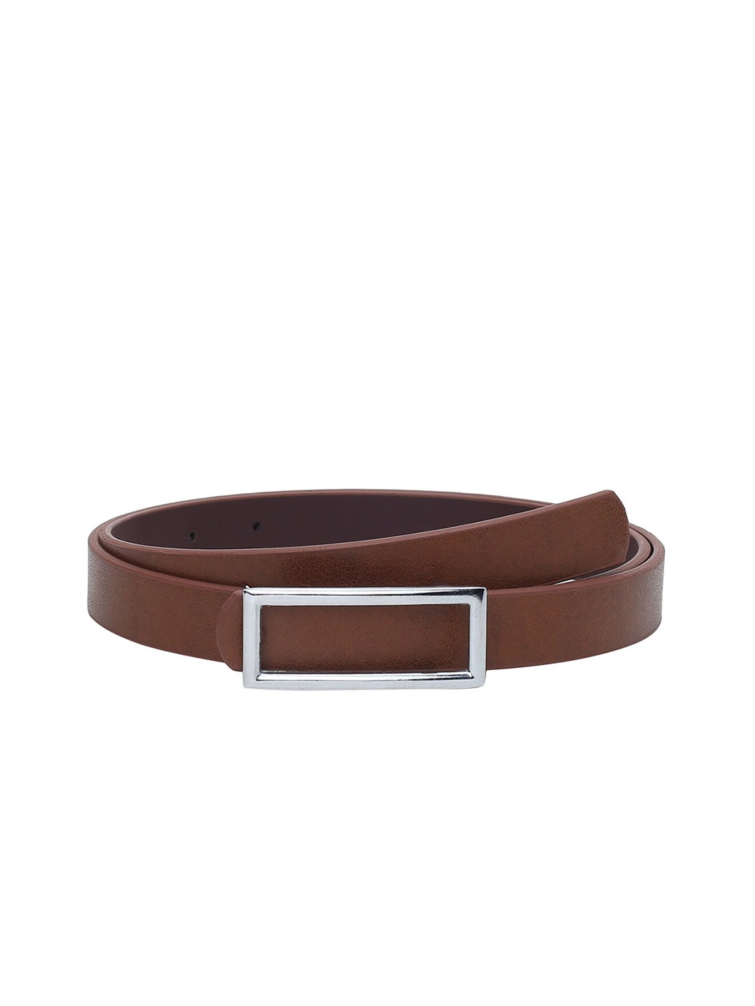 

CRUSSET Girls Textured Casual Belt with Push Pin Closure, Tan