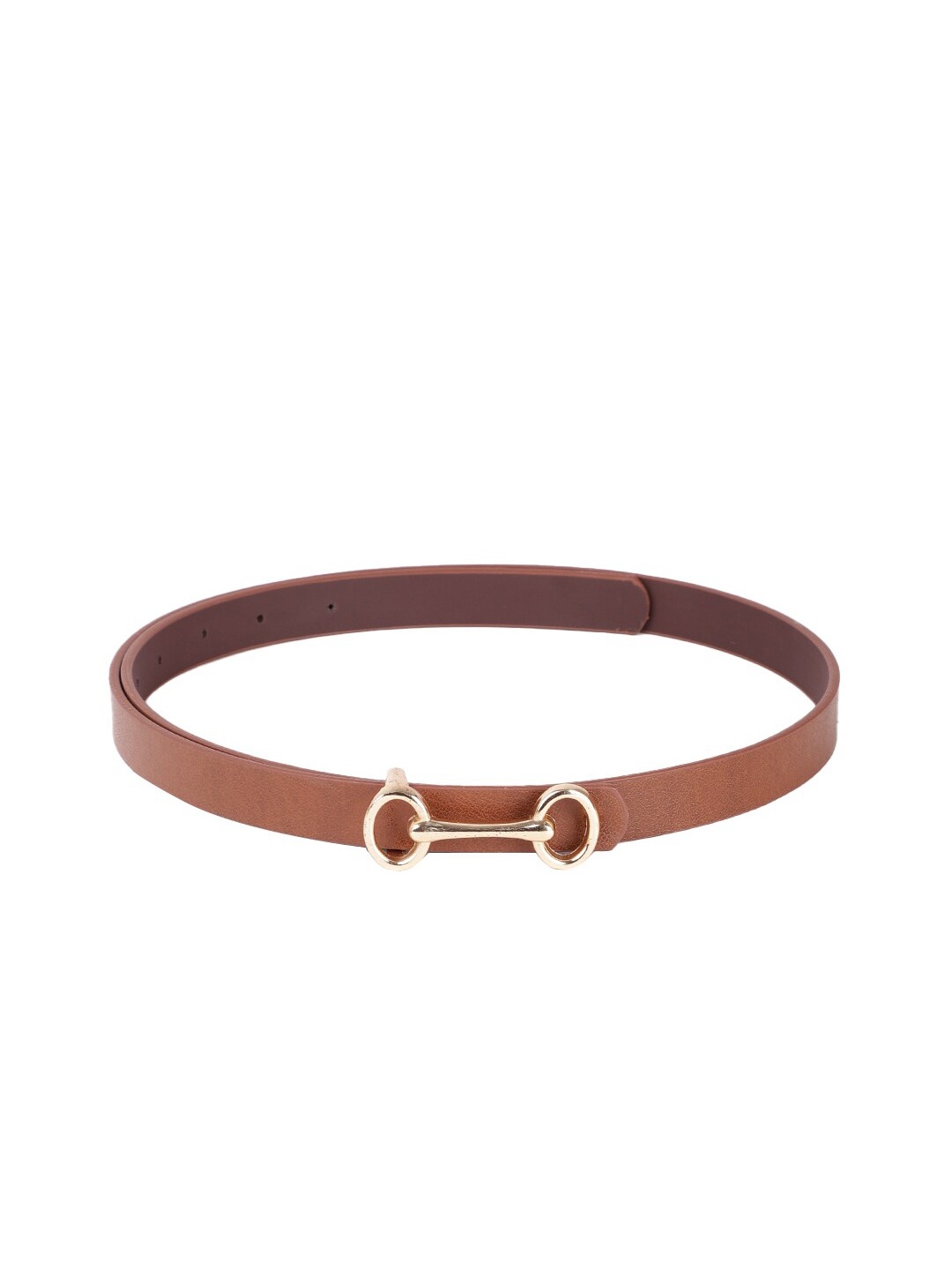 

CRUSSET Girls Textured Casual Belt with Push Pin Closure, Tan