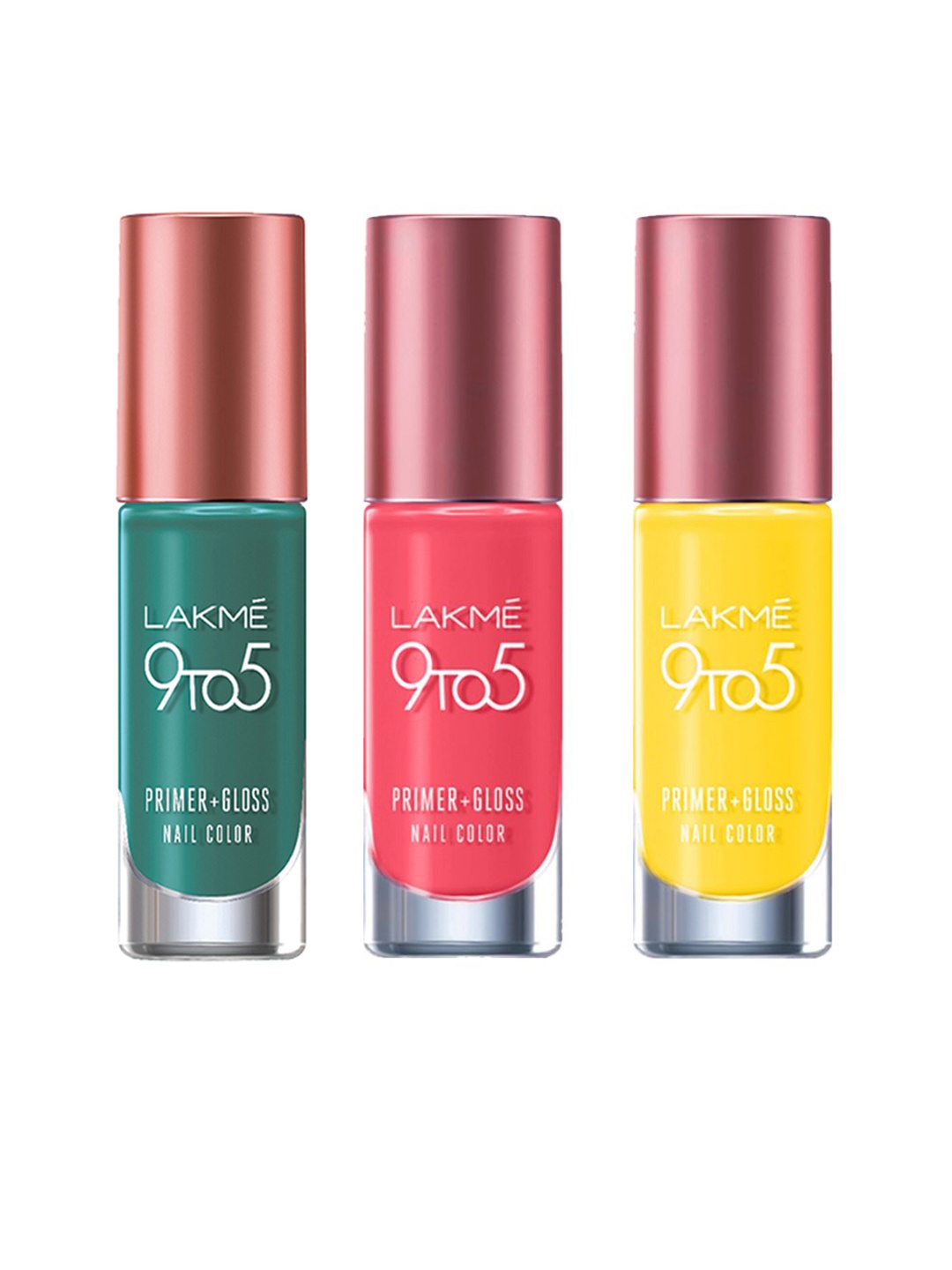 

Lakme Set of 3 9to5 Primer + Gloss Quick Dry Nail Colors - 6ml Each, Yellow