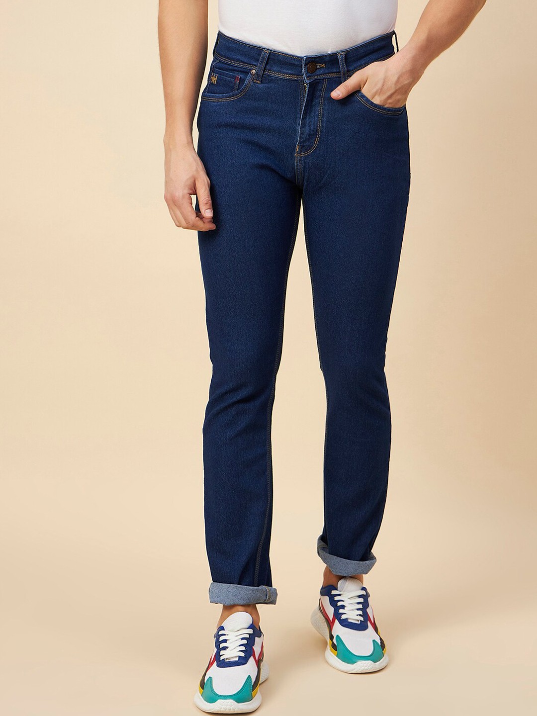 

High Star Men Comfort Slim Fit Stretchable Jeans, Blue