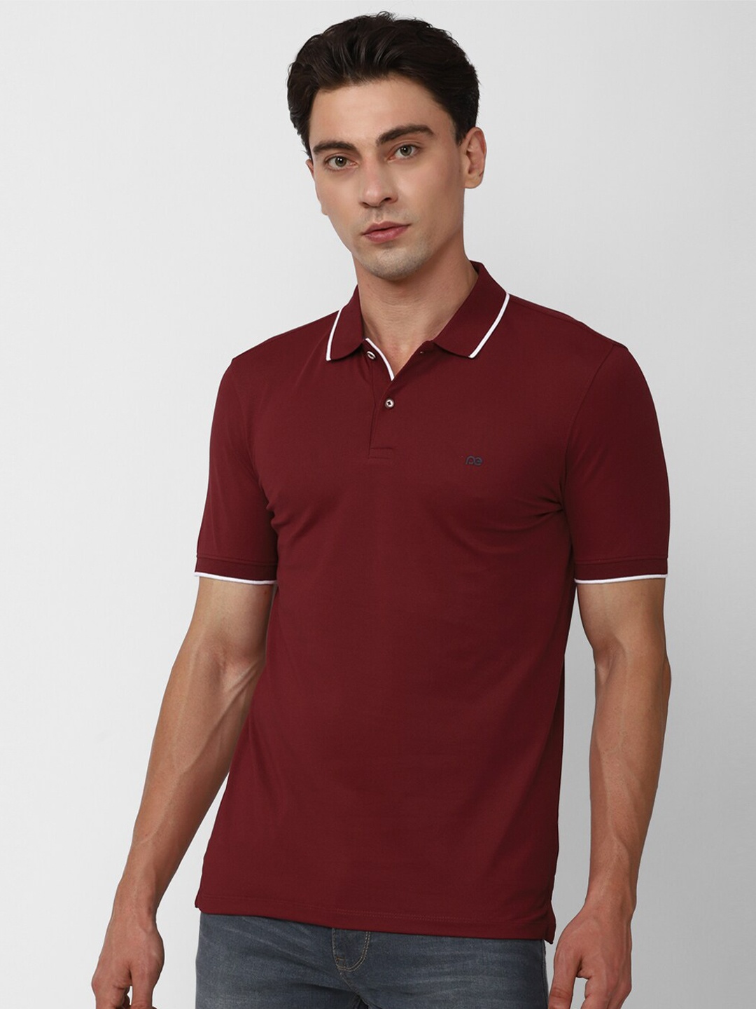 

Peter England Casuals Polo Collar Slim Fit T-shirt, Maroon