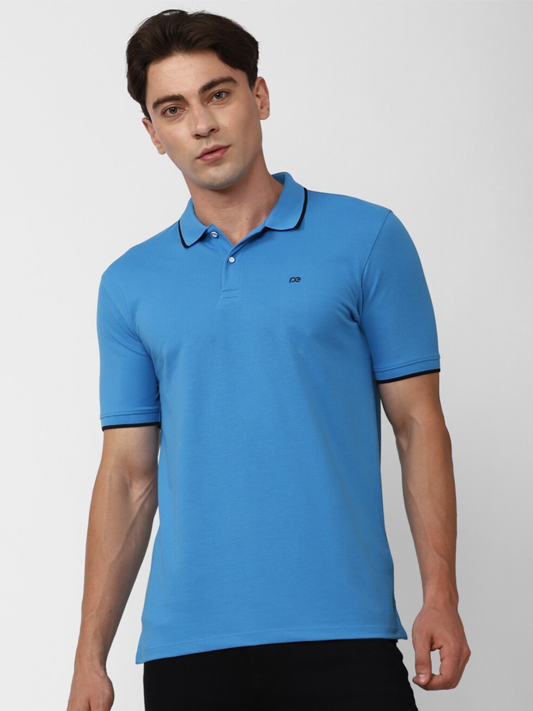 

Peter England Casuals Polo Collar Slim Fit T-shirt, Blue