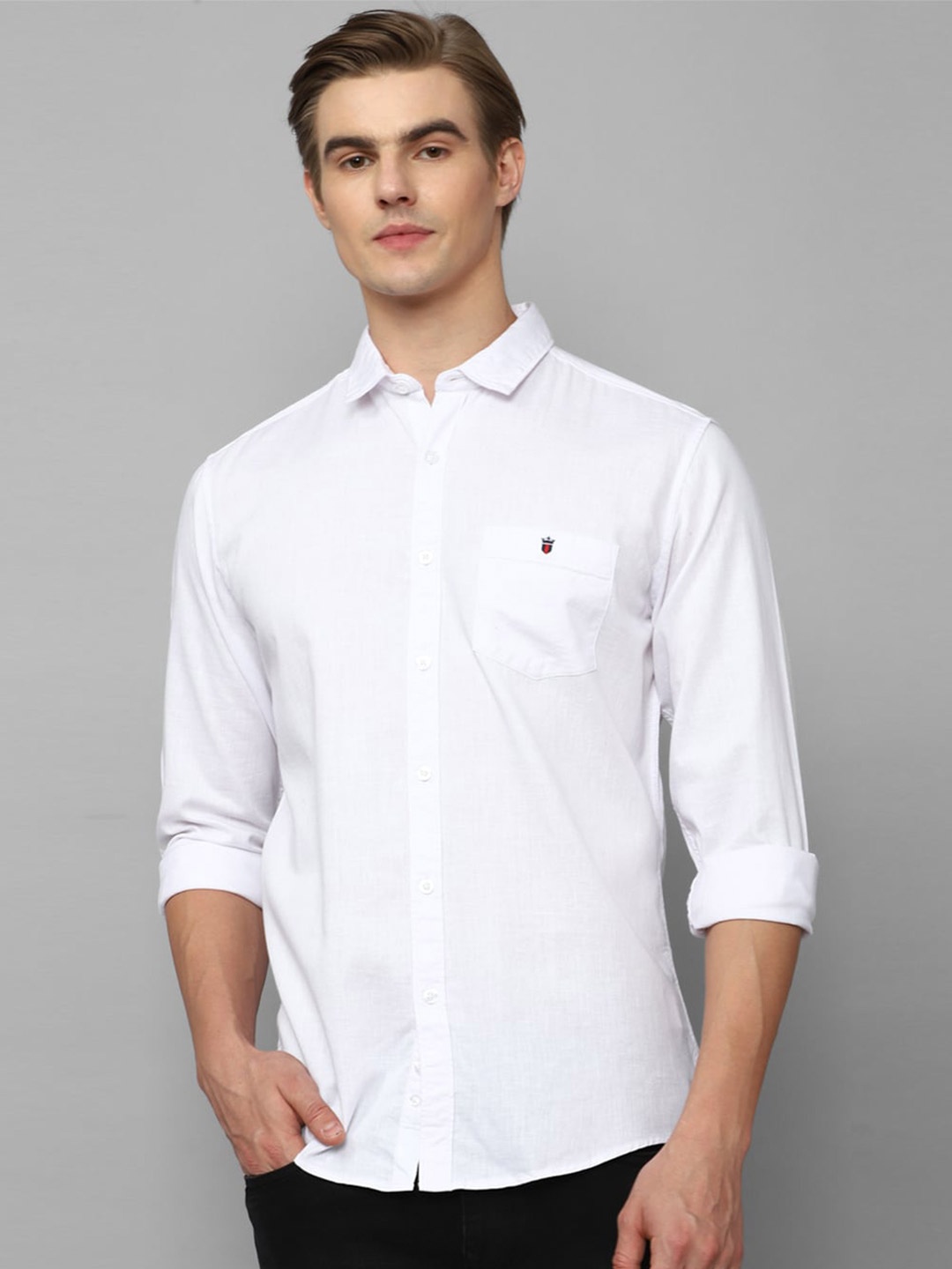 

Louis Philippe Jeans Slim Fit Opaque Pure Cotton Casual Shirt, White