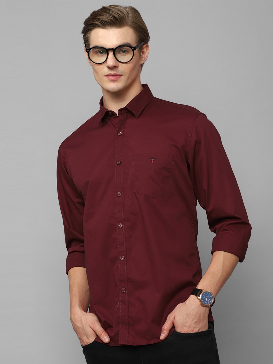 

Louis Philippe Sport Slim Fit Cotton Casual Shirt, Maroon