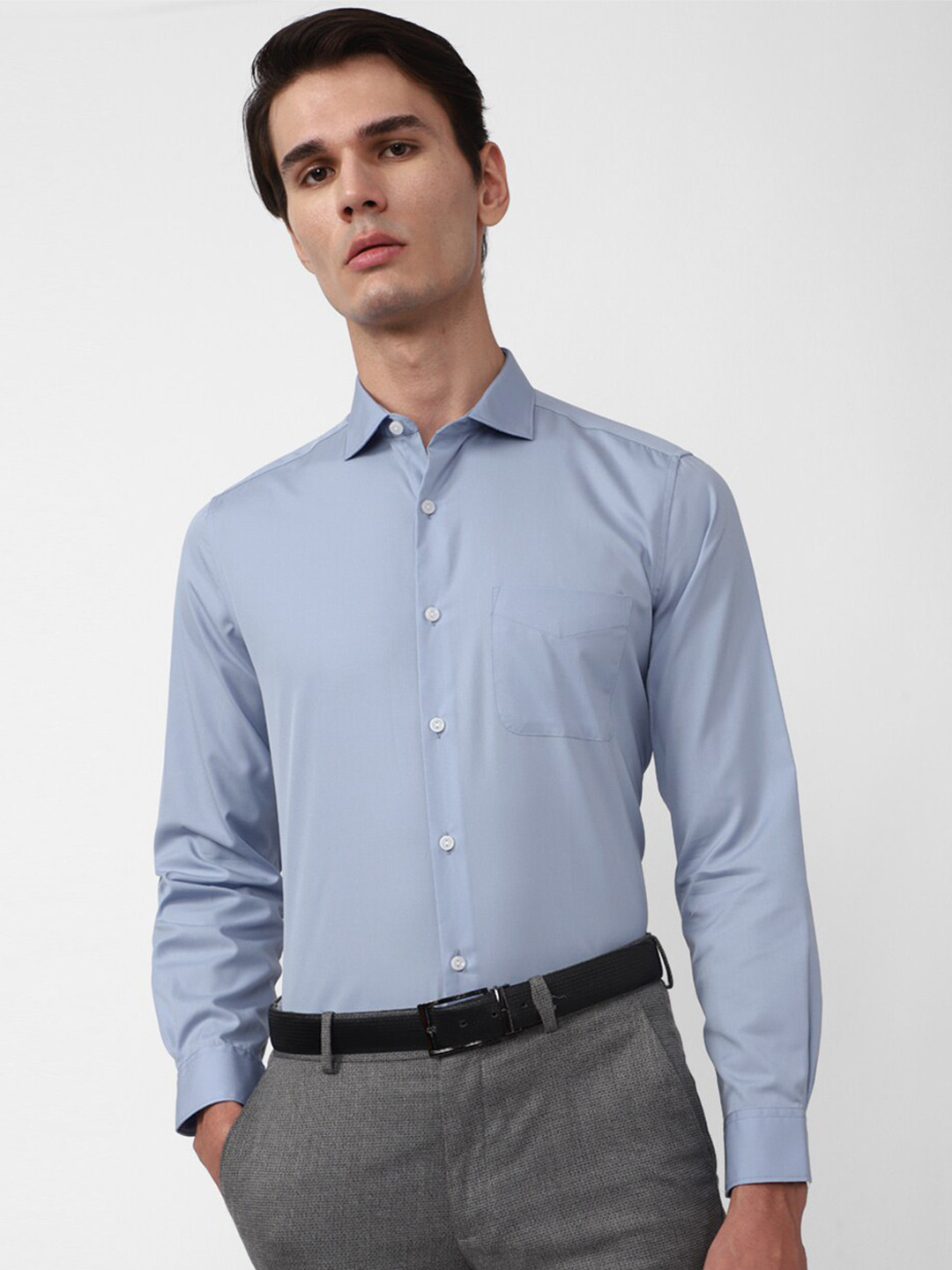 

Peter England Elite Slim Fit Pure Cotton Formal Shirt, Blue