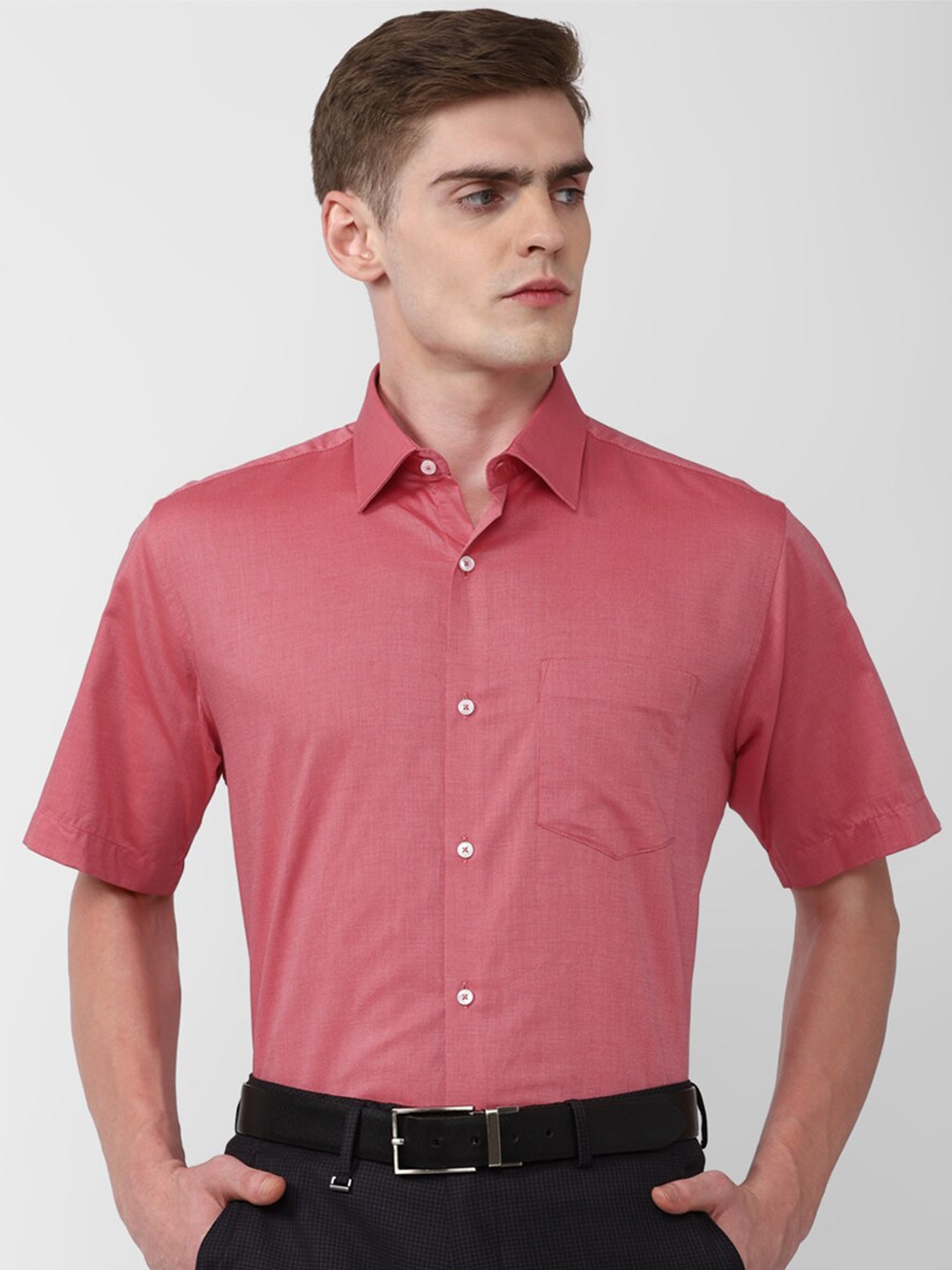 

Van Heusen Spread Collar Opaque Pure Cotton Formal Shirt, Pink