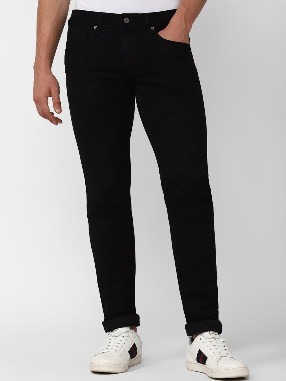 

Peter England Casuals Men Mid-Rise Skinny Fit Jeans, Black