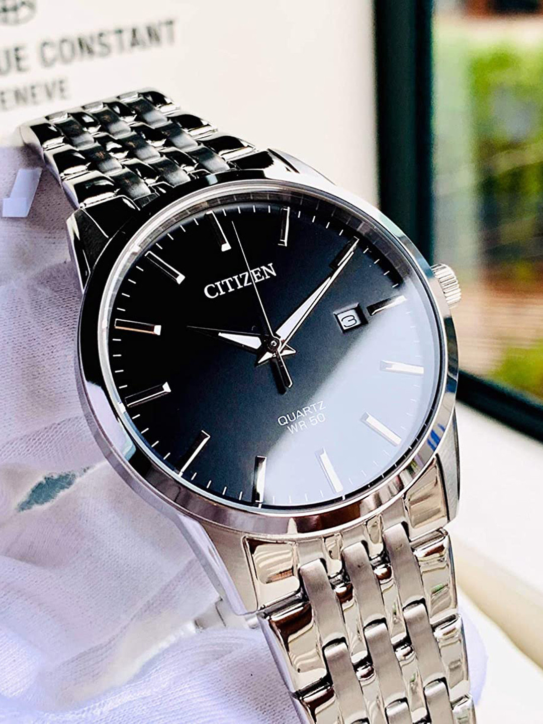 

Citizen Men Dial & Stainless Steel Bracelet Style Straps Analogue Watch BI5000-87E-FLEX, Black
