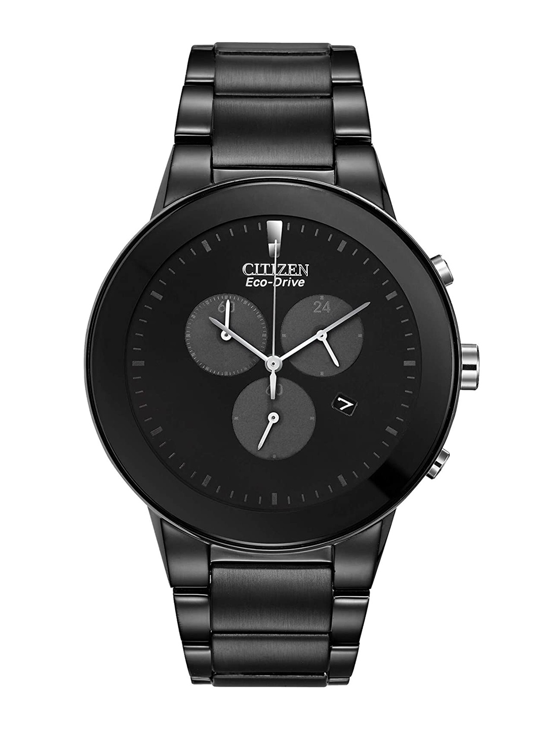 

Citizen Dial & Stainless Steel Analogue Light Powered Watch AT2245-57E-FLEX, Black