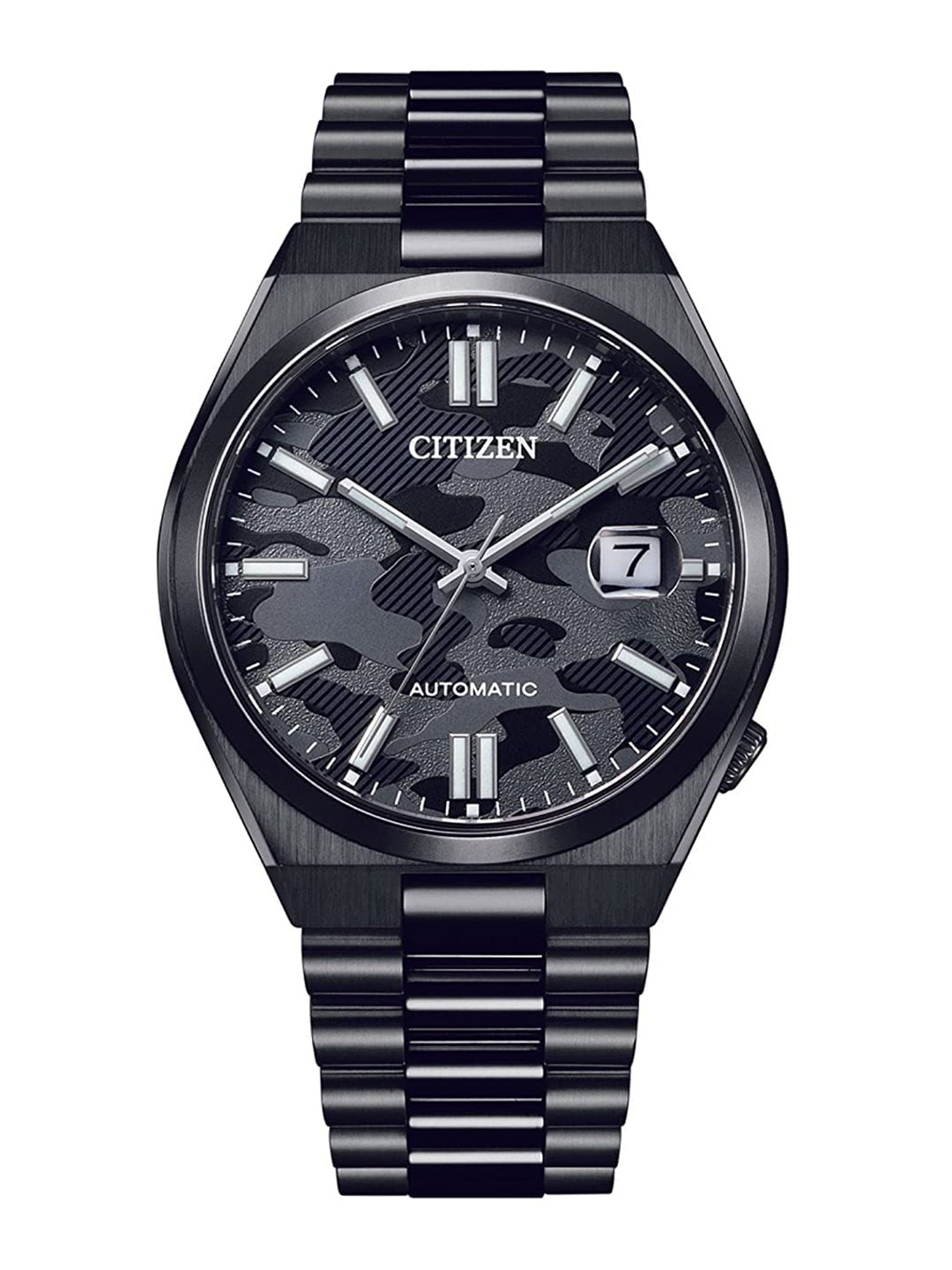 

Citizen Men Dial & Stainless Steel Bracelet Style Straps Analogue Automatic Watch NJ0155-87E, Black