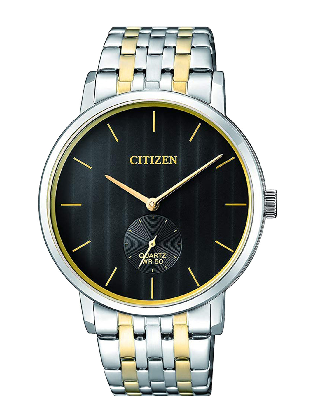 

Citizen Men Dial & Stainless Steel Bracelet Style Straps Analogue Watch BE9174-55E, Black