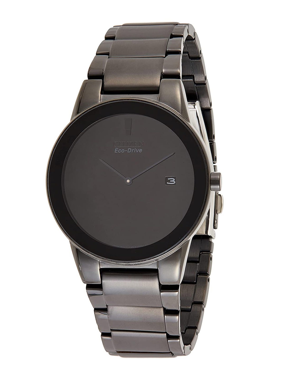 

Citizen Men Embellished Dial & Stainless Steel Bracelet Style Straps Analogue Light Powered Watch, Black