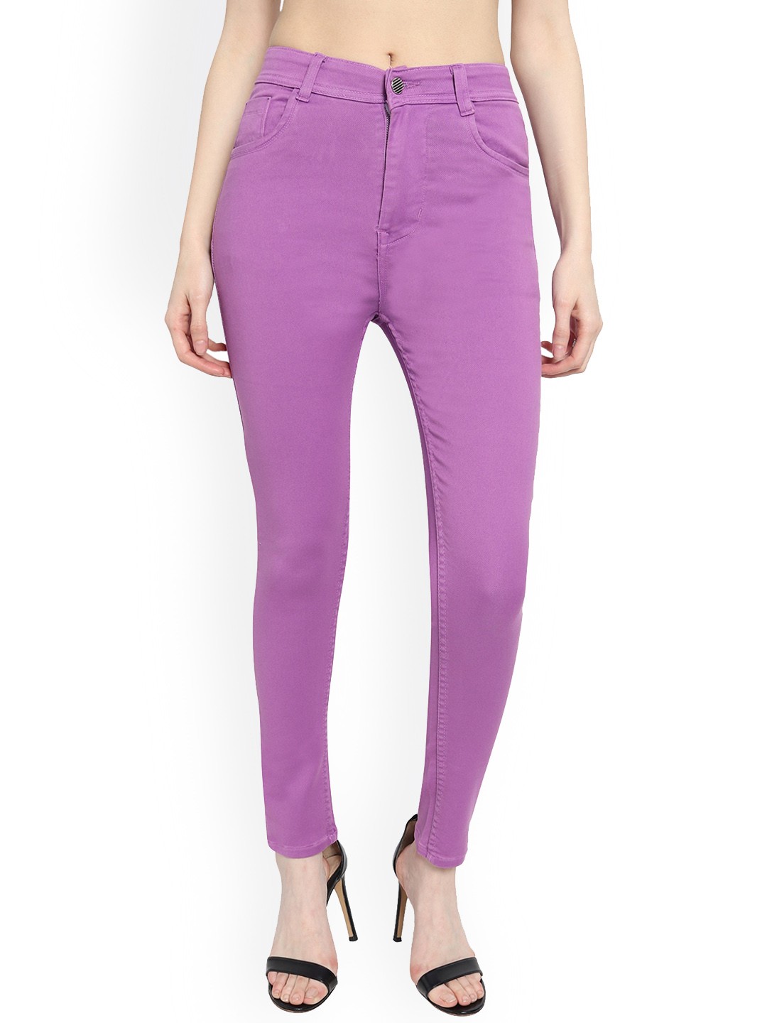 

BAESD Women Jean Slim Fit High-Rise Stretchable Jeans, Purple