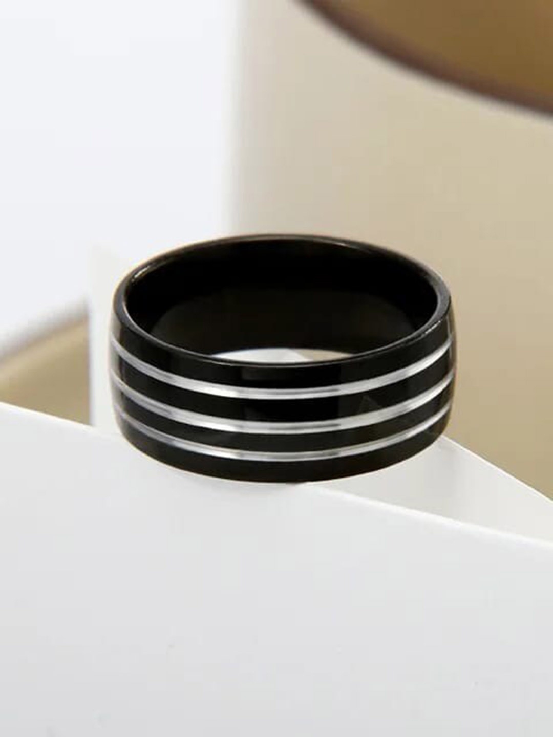

VIEN Stainless Steel Ring, Black