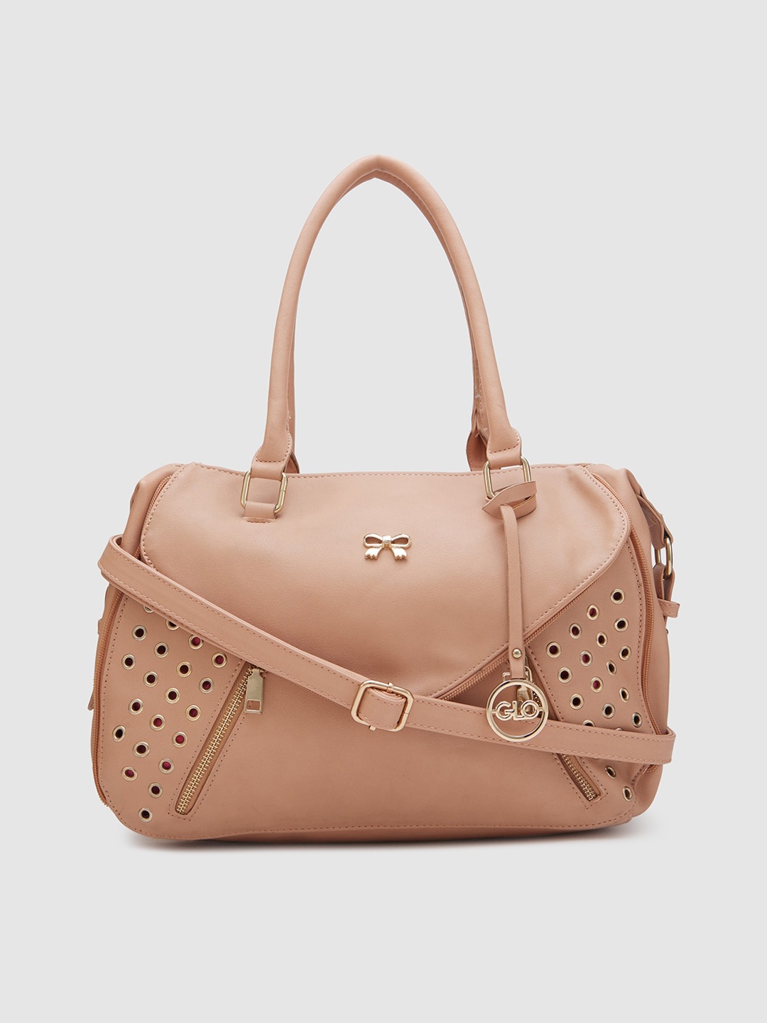 

Globus Nude-Coloured Oversized Structured Handheld Bag