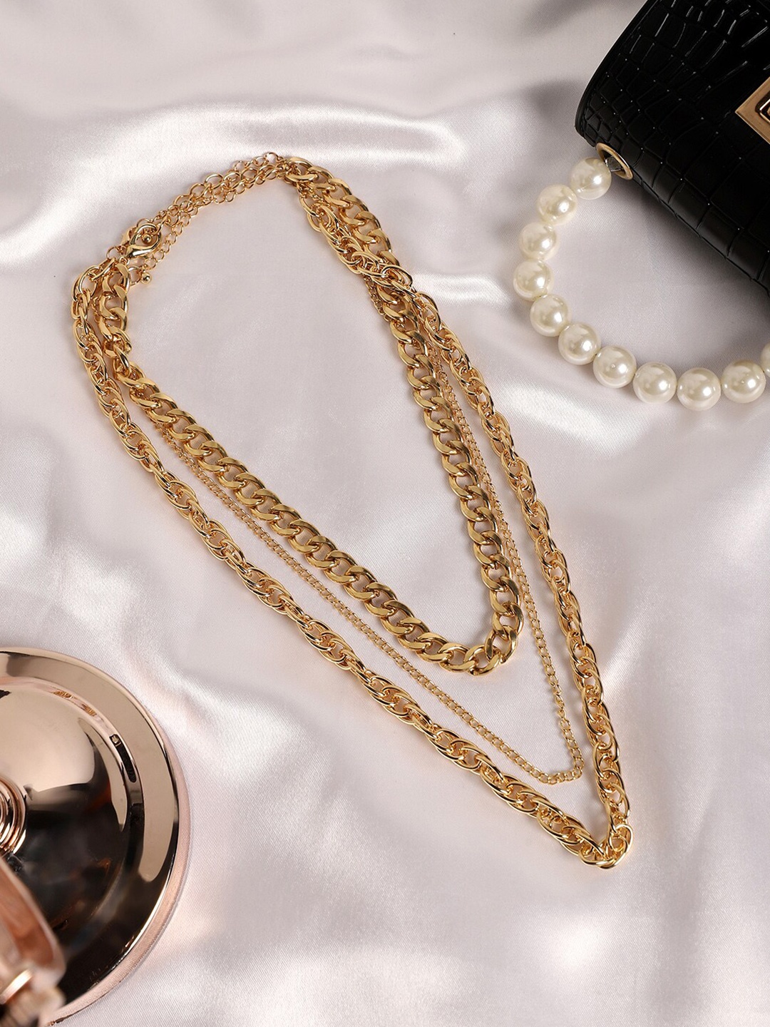 

SOHI Gold-Plated Layered Necklace