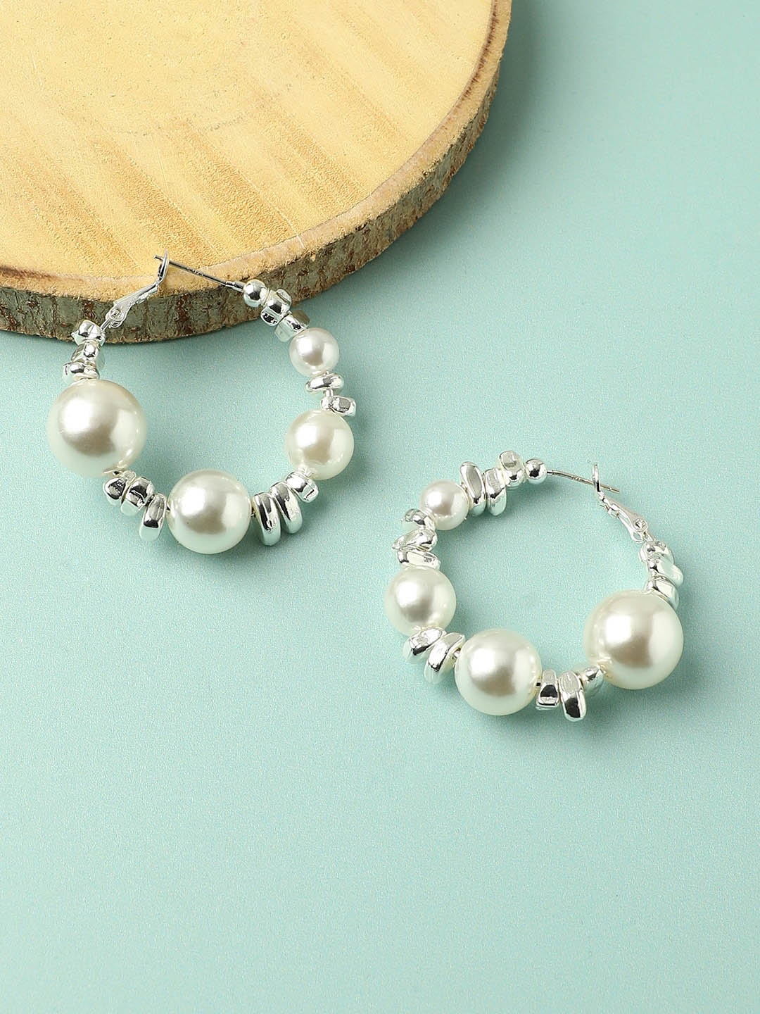 

SOHI Silver-Plated Classic Hoop Earrings
