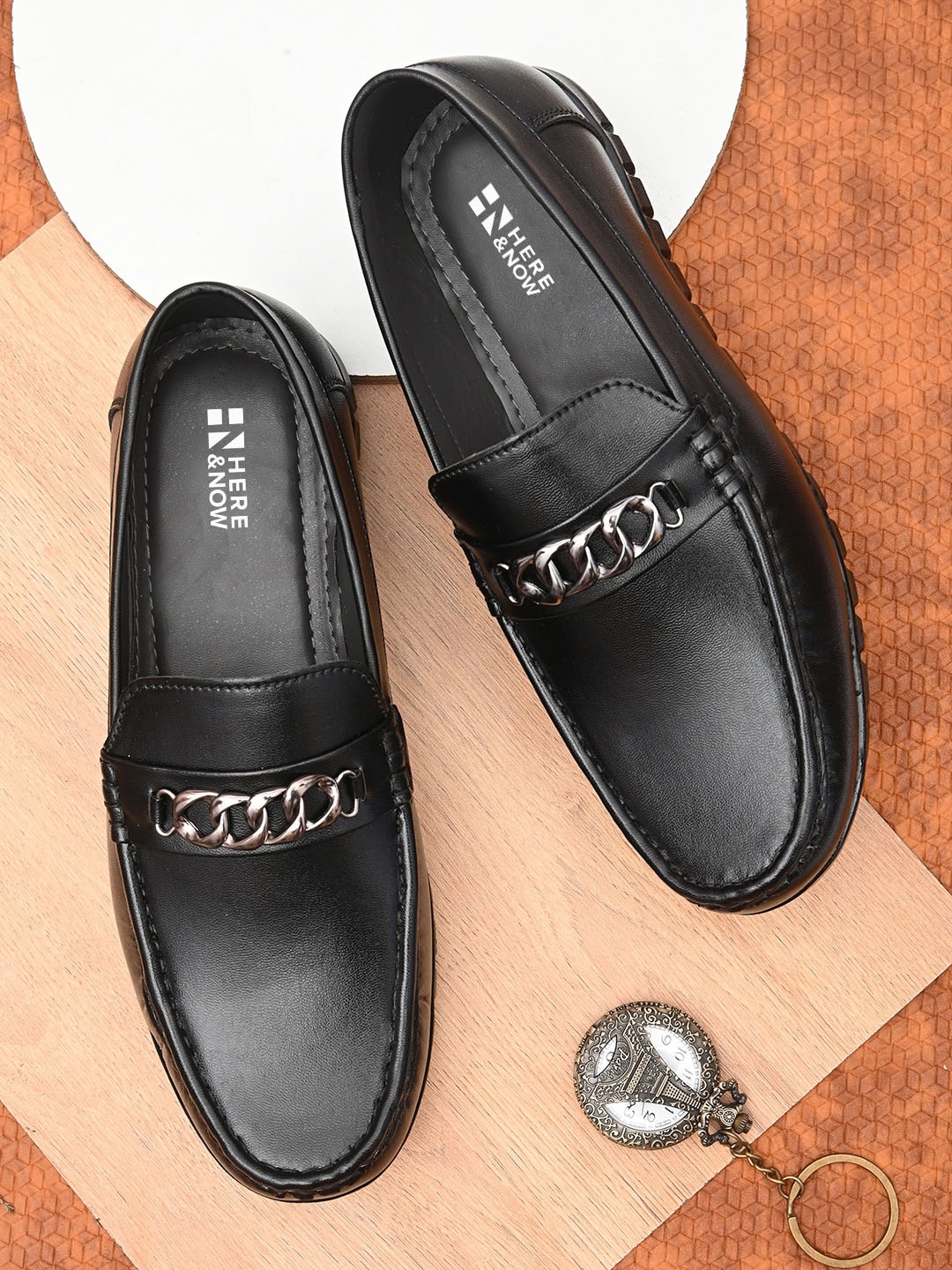

HERE&NOW Men Black Lightweight Loafers