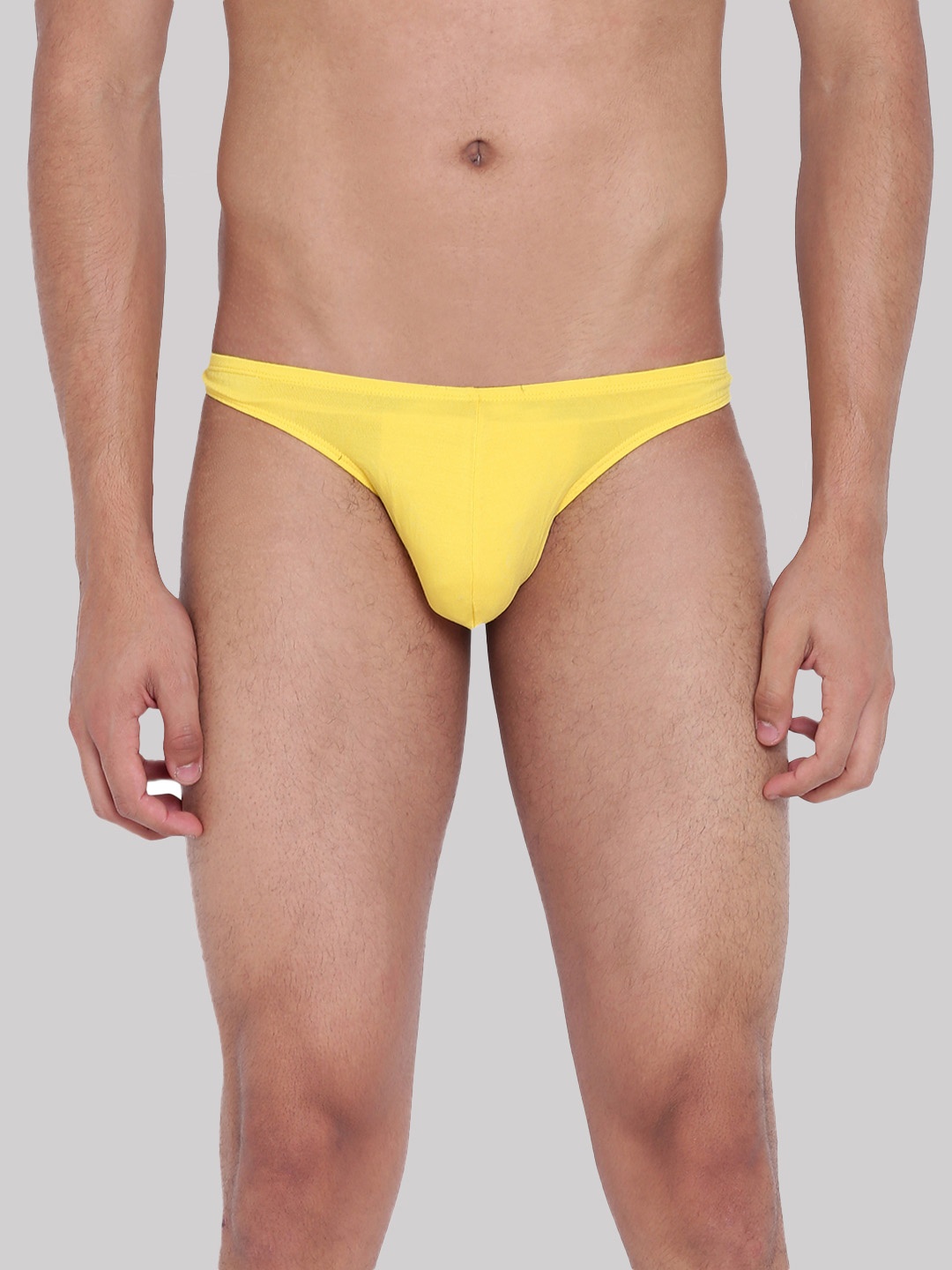 

la Intimo Thigh High Anti Microbial Thong for Men, Yellow