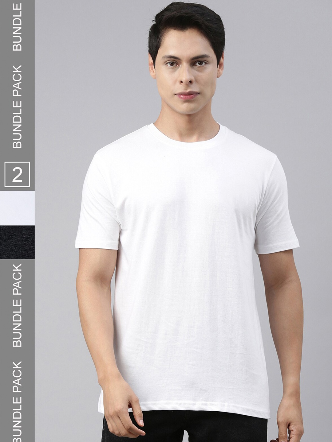 

recast Pack Of 2 Bio Finish Cotton T-shirts, Charcoal