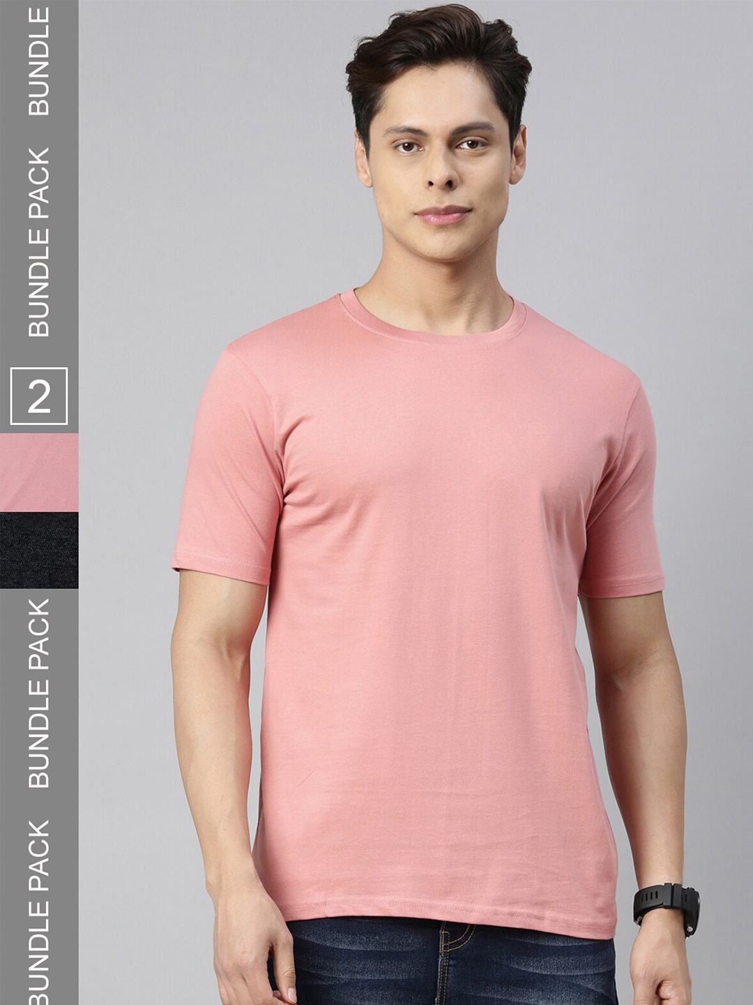 

recast Pack Of 2 Bio Finish Cotton T-shirts, Pink
