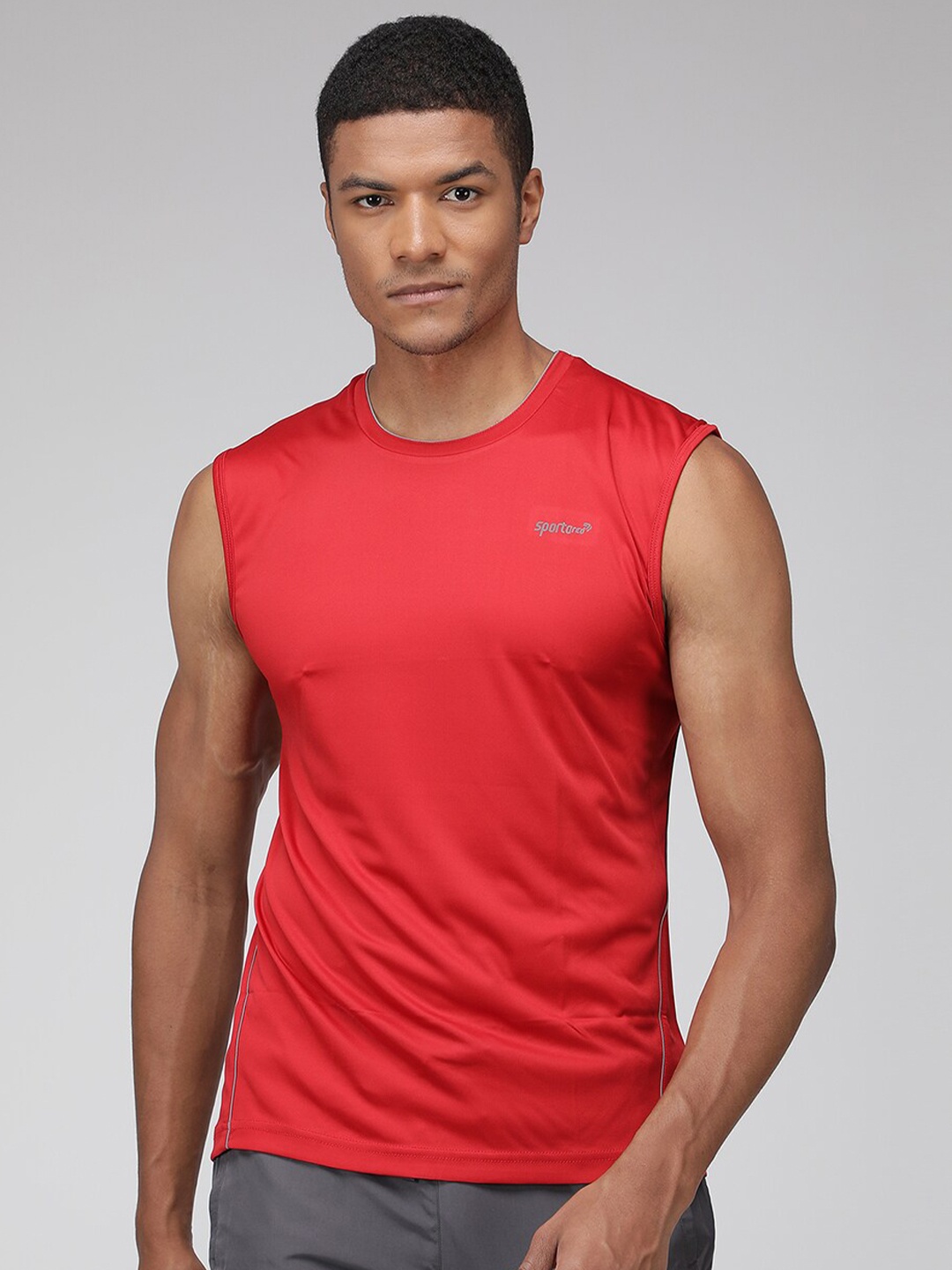 

SPORTO Sleeveless Sports T-shirt, Red