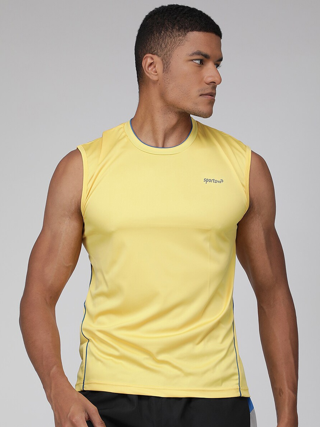 

SPORTO Sleeveless Sports T-shirt, Yellow