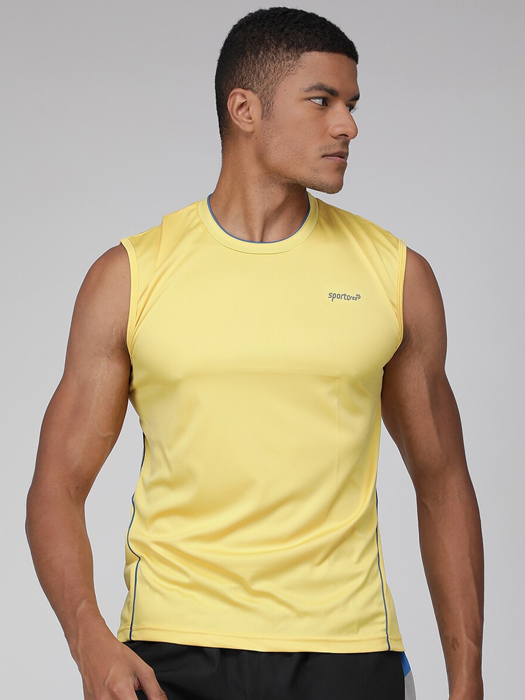 

SPORTO Sleeveless Sports T-shirt, Yellow